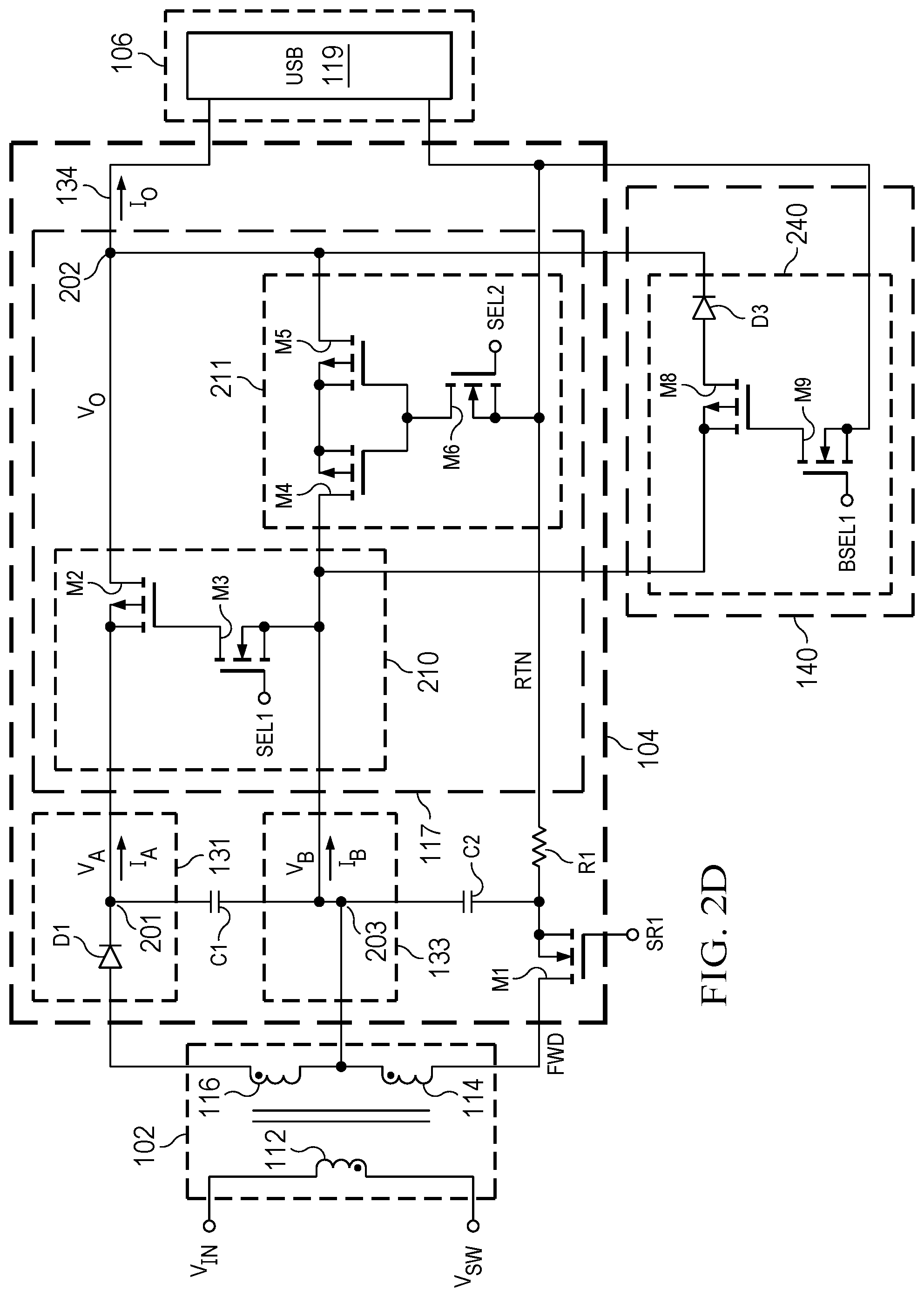 Patent US12328075 Figure 12 – Switch mode power converter with selectable power paths