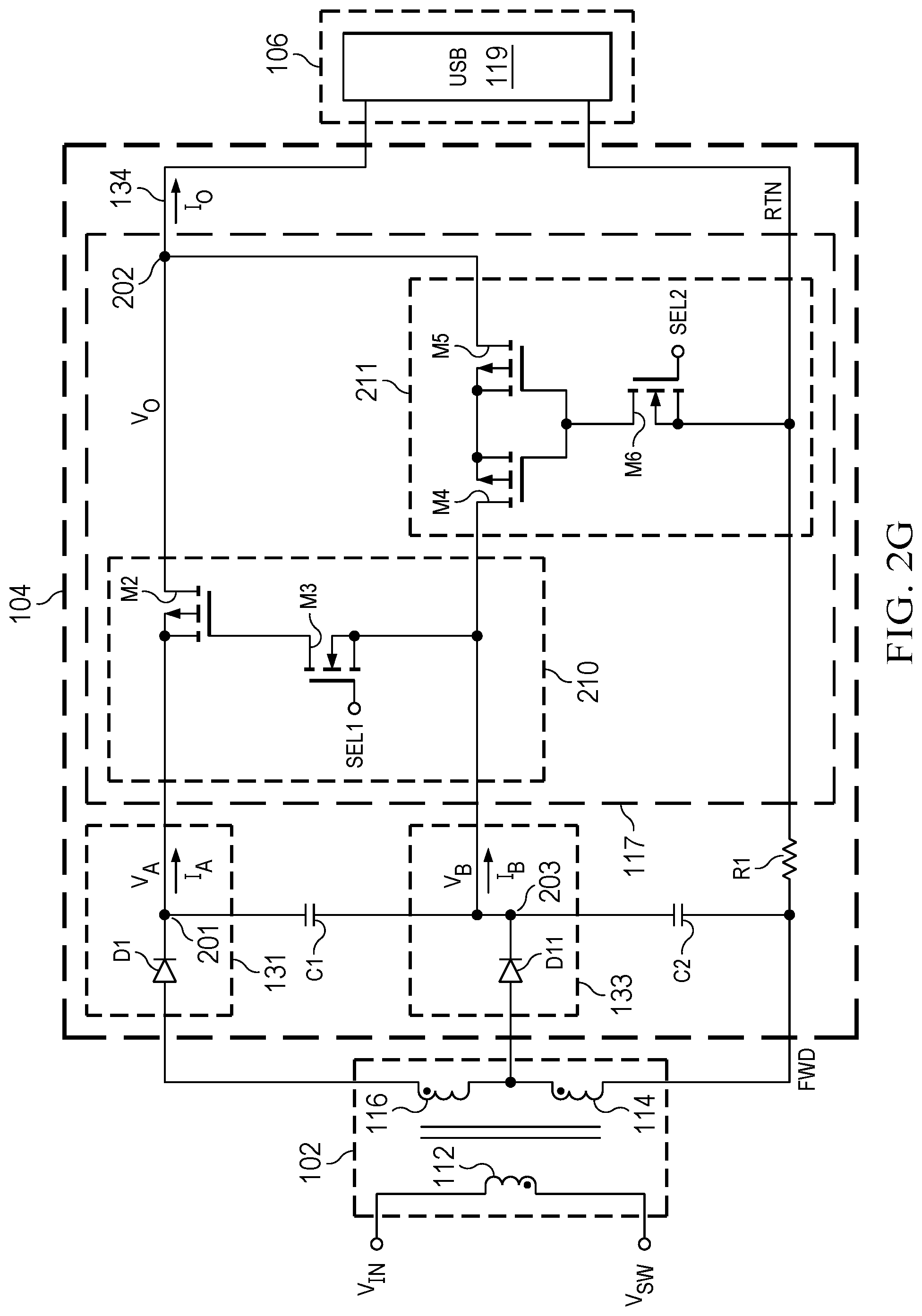 Patent US12328075 Figure 15 – Switch mode power converter with selectable power paths