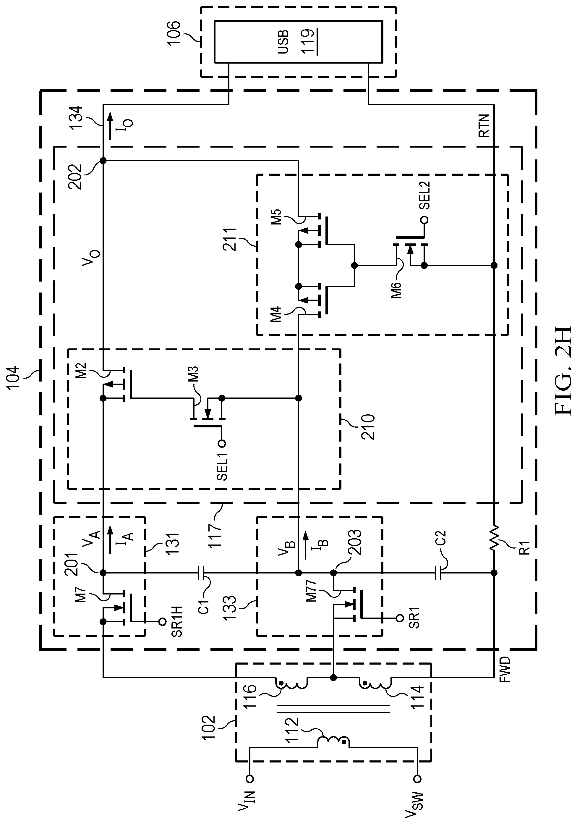 Patent US12328075 Figure 16 – Switch mode power converter with selectable power paths