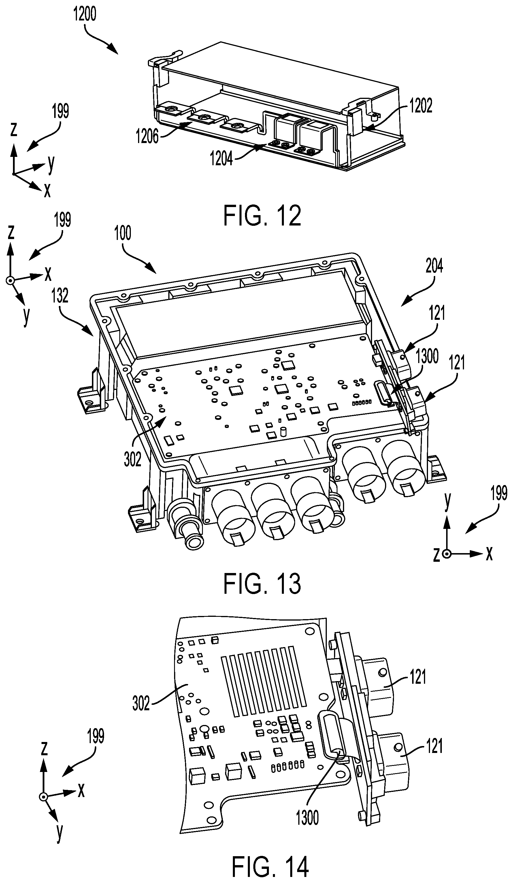 Patent US12328077 Figure 6 – Inverter with housing chambers for electromagnetic interference (EMI) reduction
