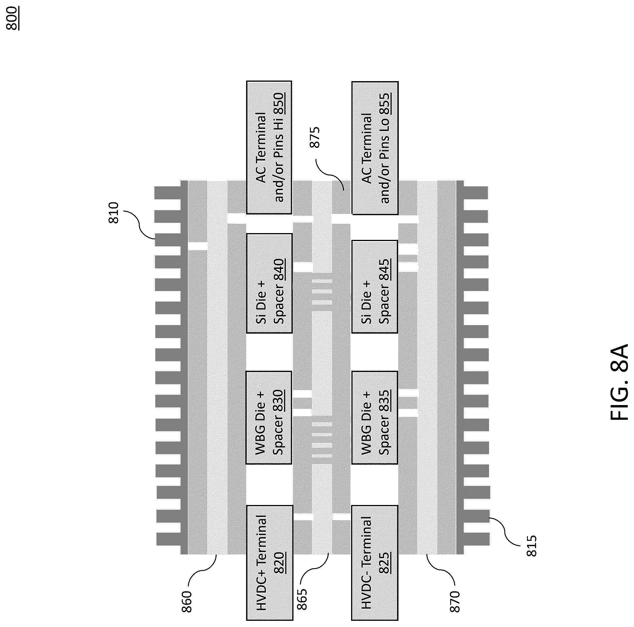 Patent US12328078 Figure 8 – Hybrid switch multi-chip power module for a vehicle battery