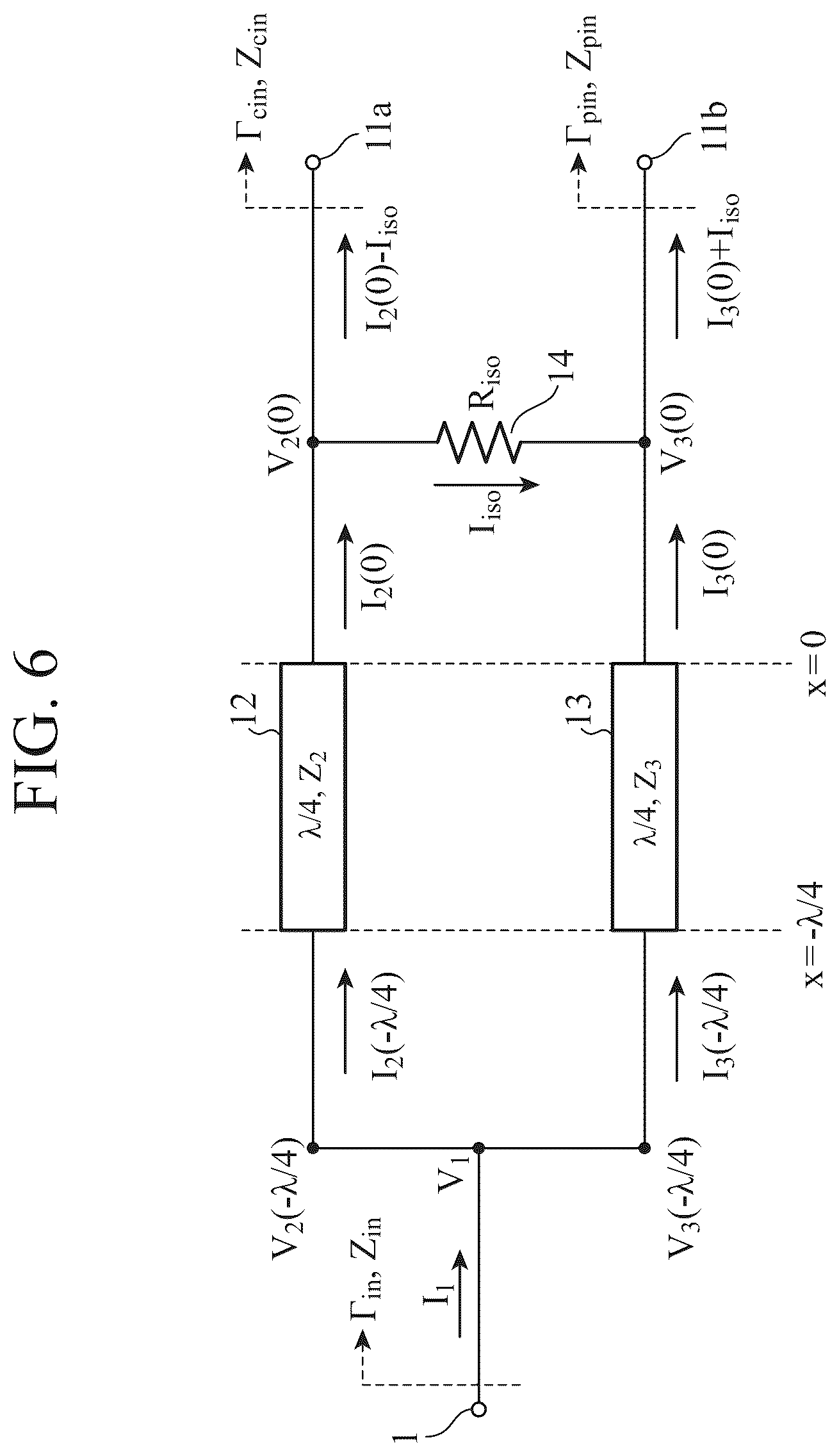 Patent US12328100 Figure 6 – Doherty amplifier and communication device