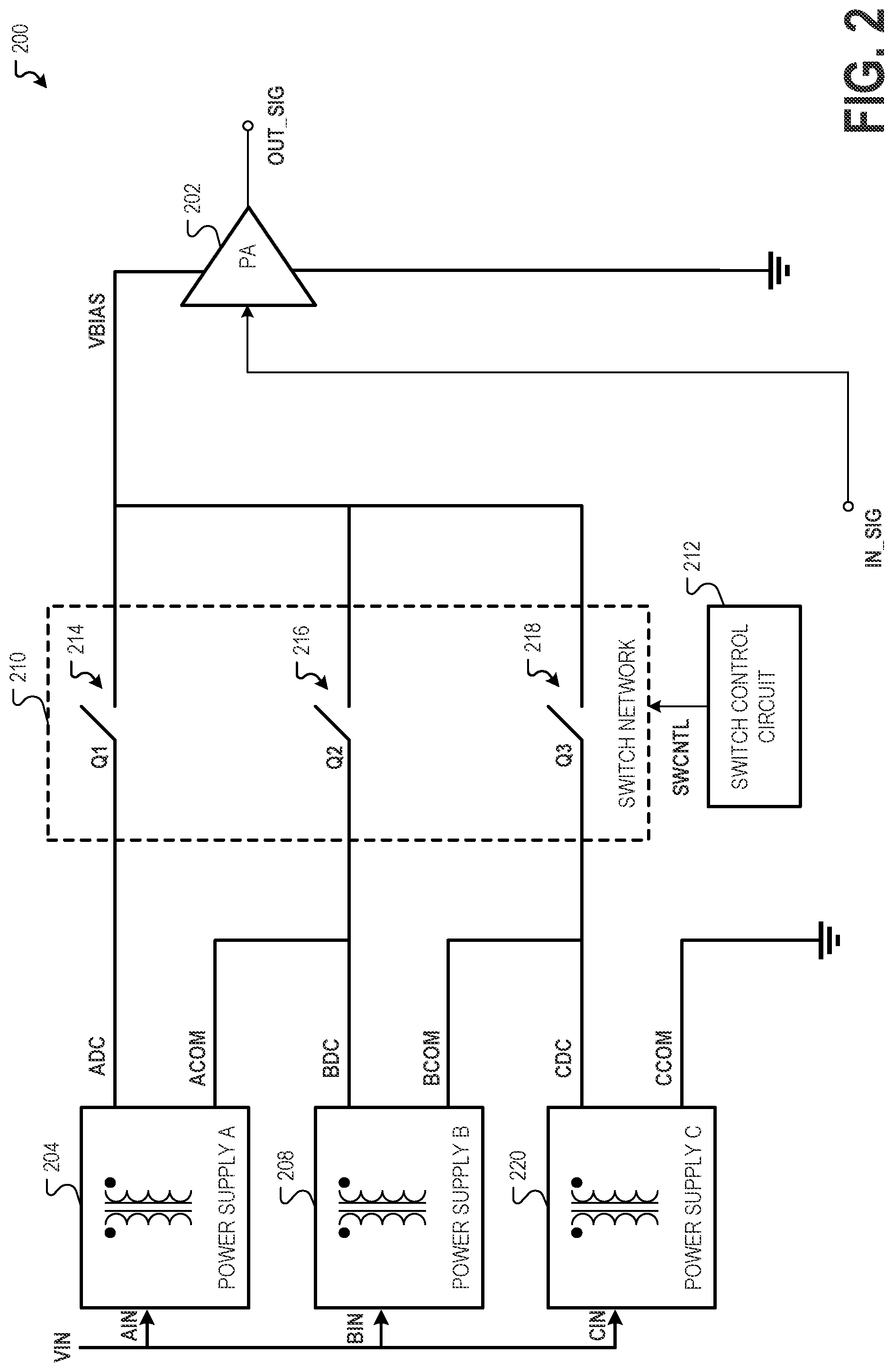 Patent US12328106 Figure 2 – Power amplifier modulator