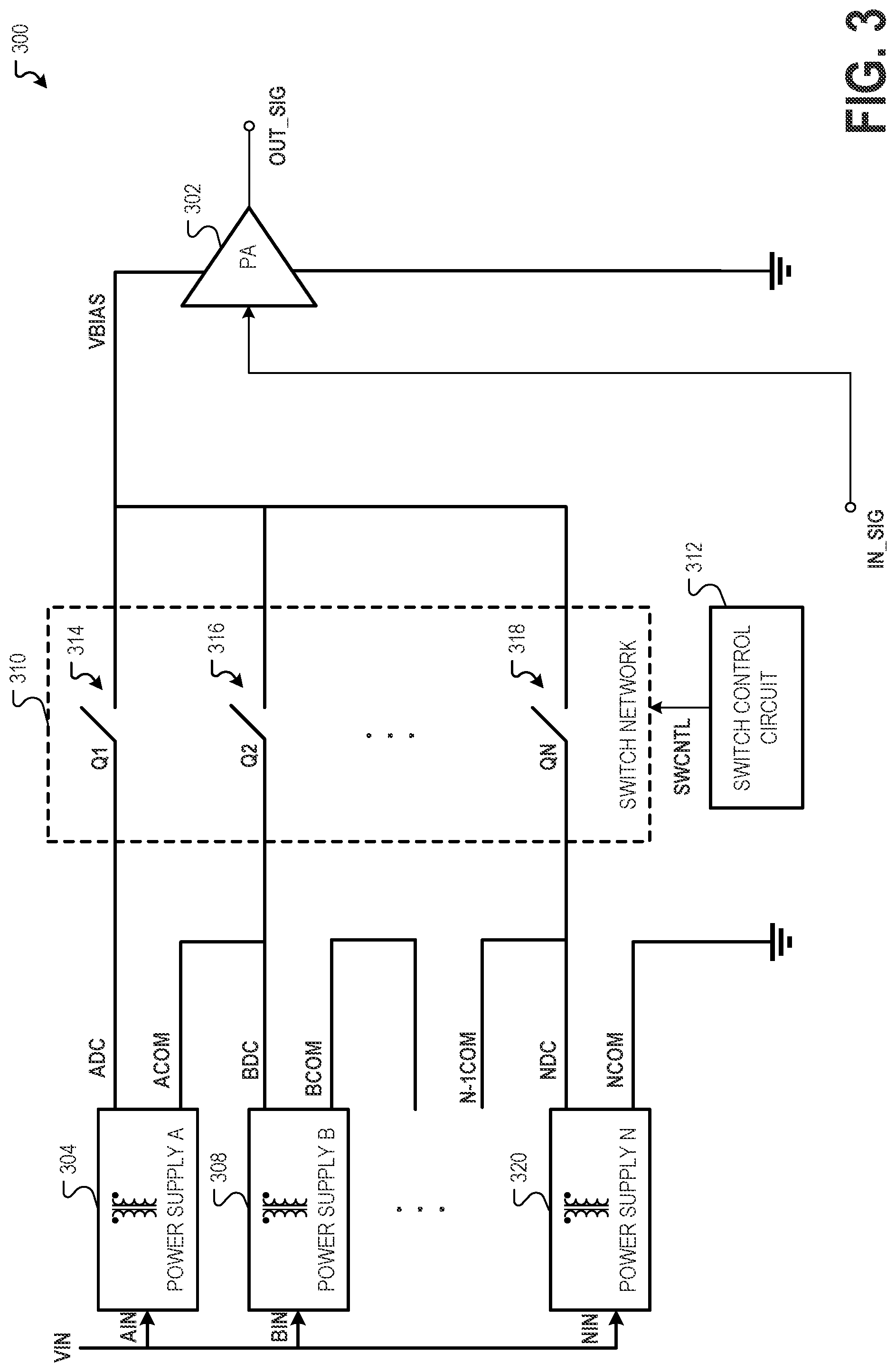 Patent US12328106 Figure 3 – Power amplifier modulator