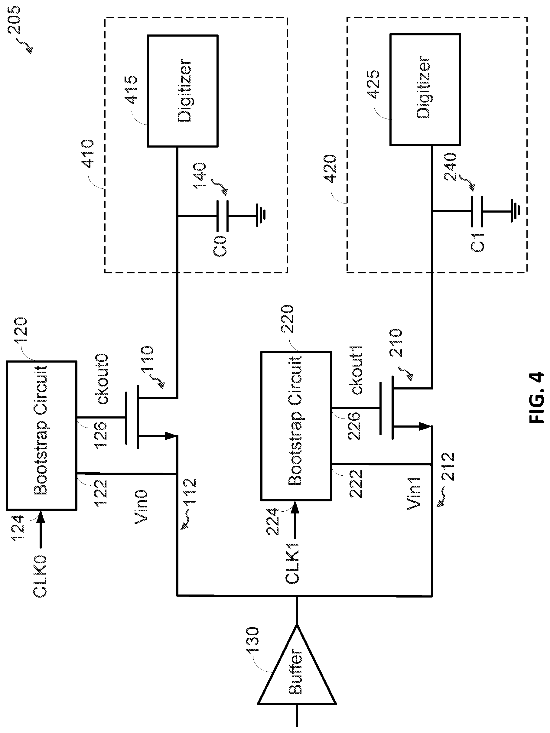Patent US12328112 Figure 4 – Non-overlapping generation technique for bootstrap switches