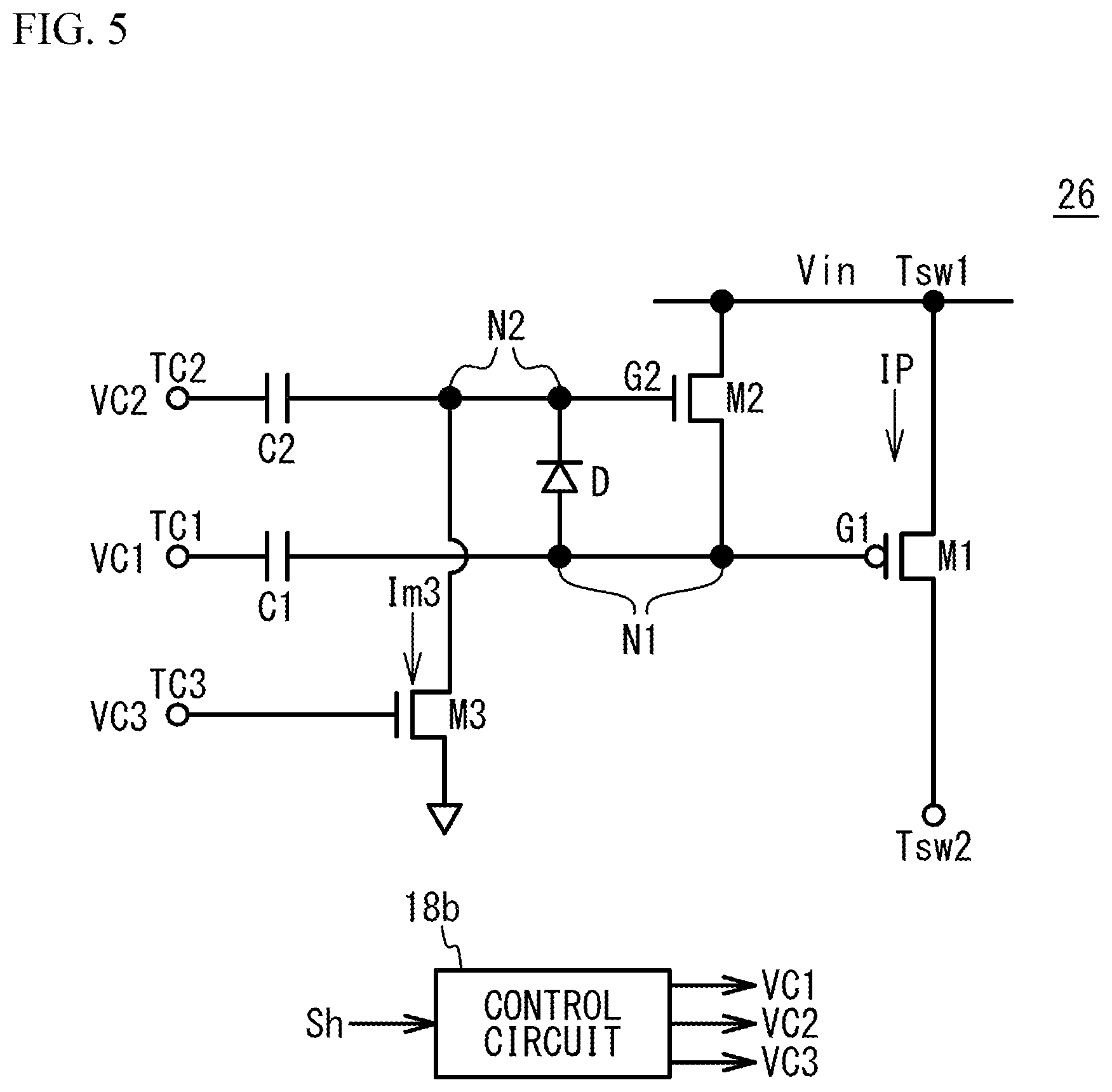 Patent US12328115 Figure 5 – Switching circuit and power supply circuit