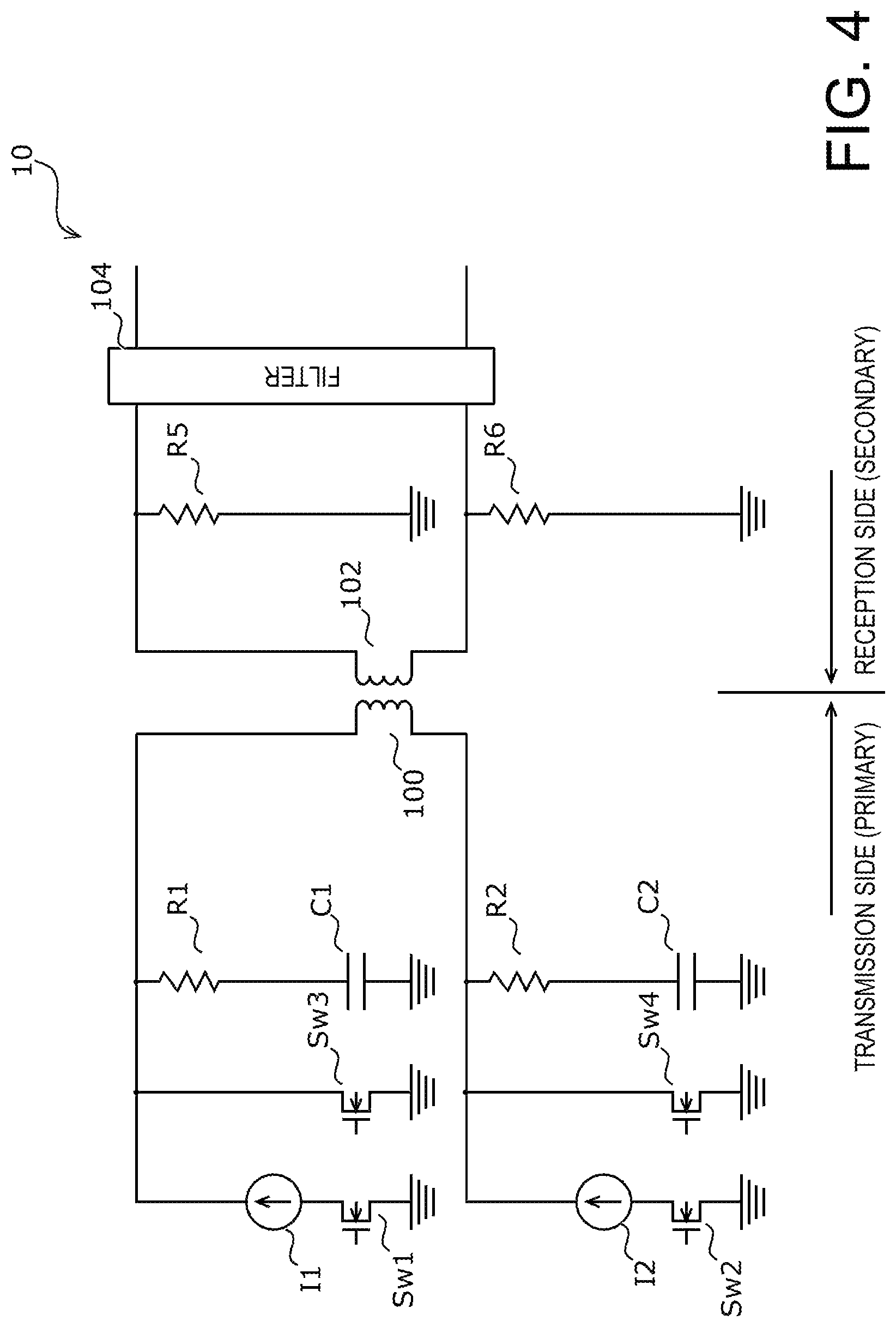 Patent US12328116 Figure 4 – Signal transmission circuitry and snubber circuitry