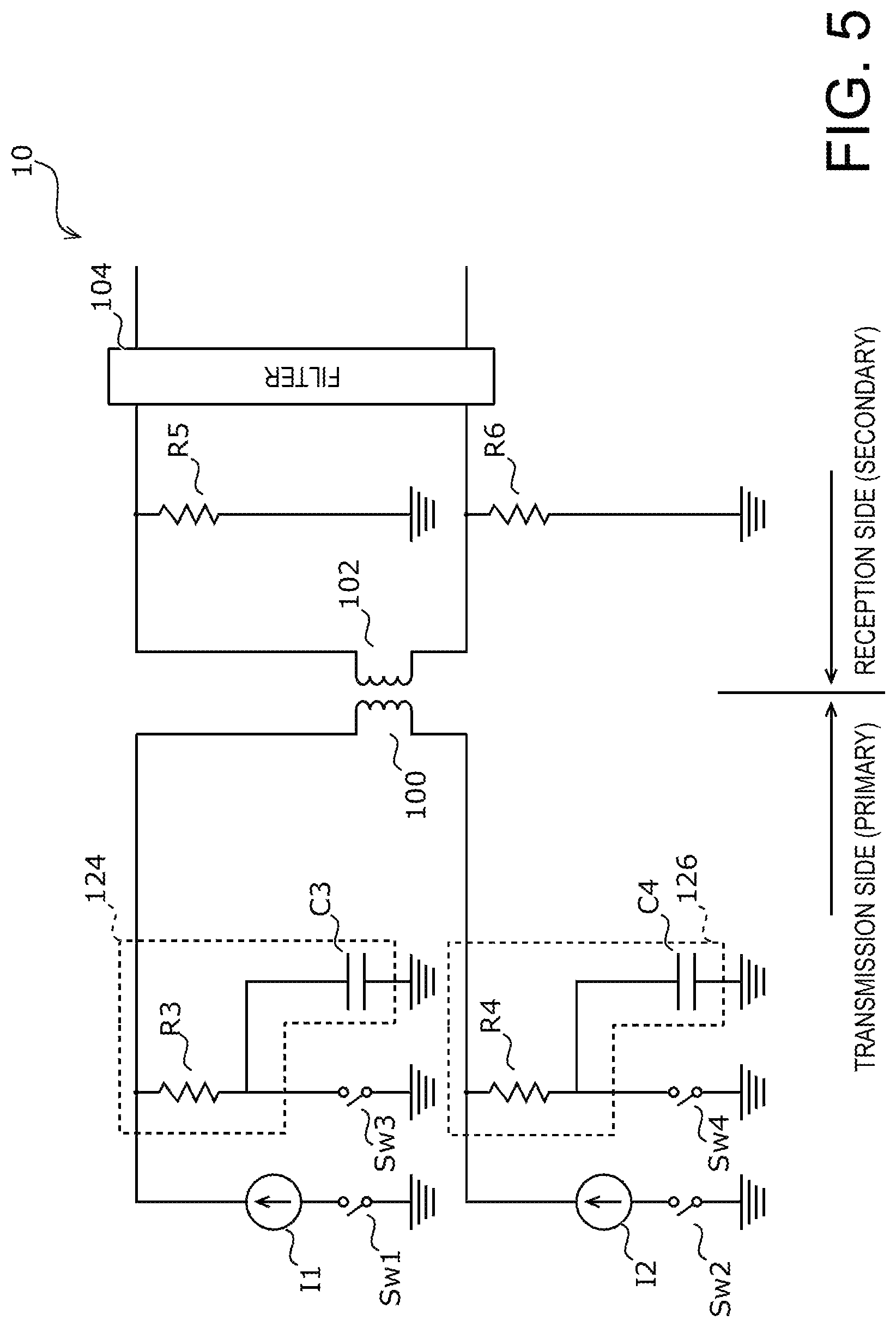 Patent US12328116 Figure 5 – Signal transmission circuitry and snubber circuitry