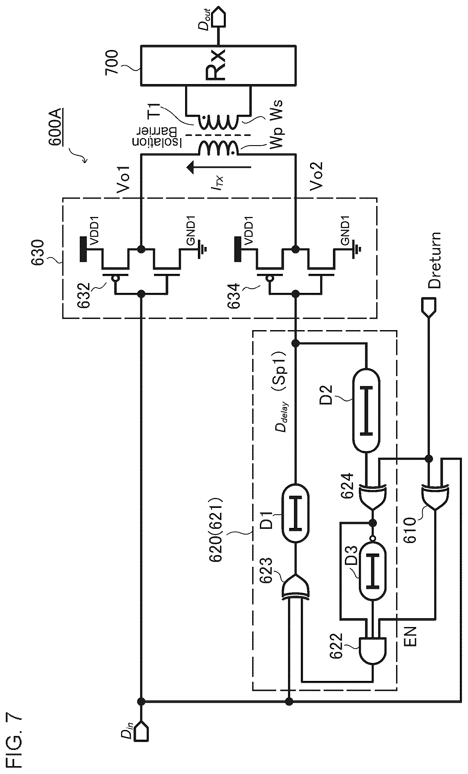 Patent US12328119 Figure 7 – Transmission circuit