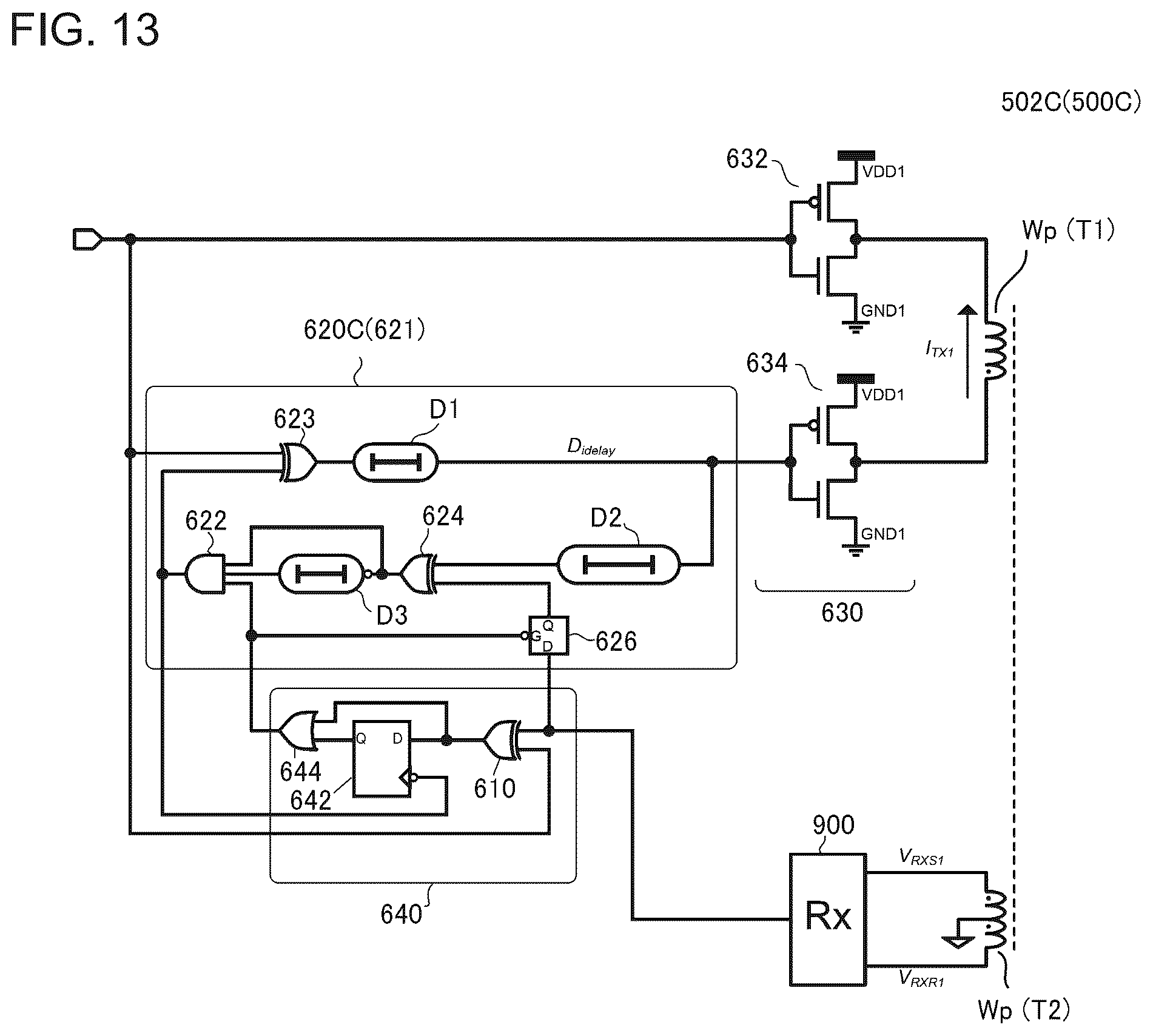 Patent US12328119 Figure 13 – Transmission circuit