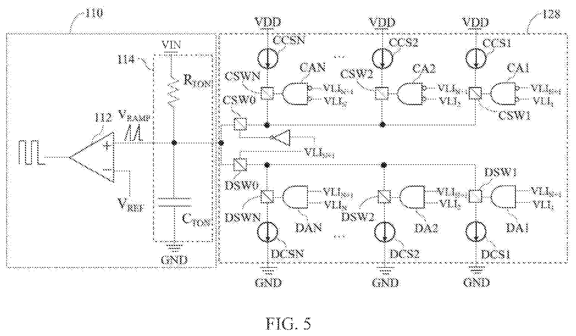 Patent US12328123 Figure 5 – Switching frequency controller, voltage converter, and method for controlling switching frequency