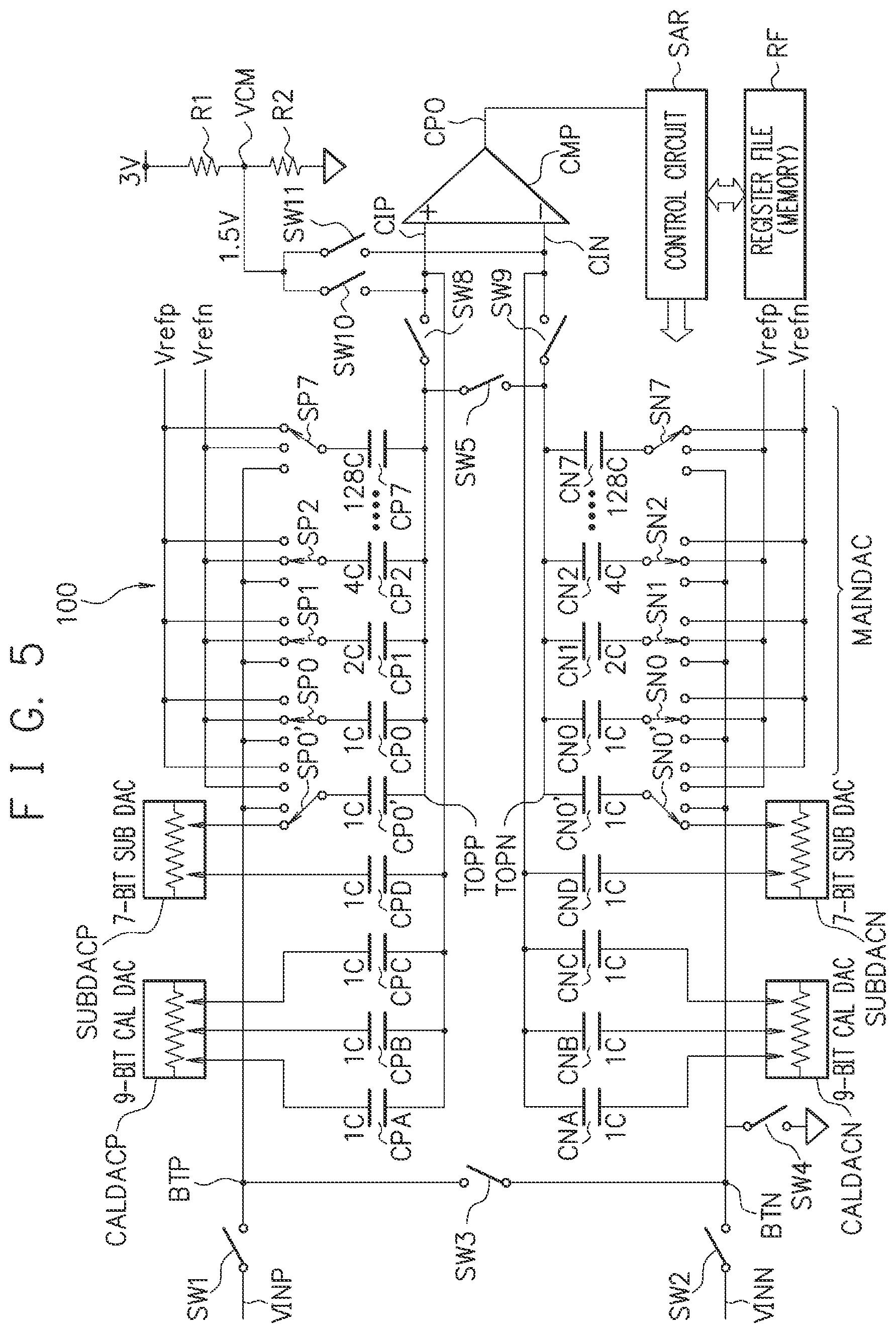 Patent US12328128 Figure 3 – Sampling circuit, analog-to-digital converter circuit, and semiconductor integrated circuit