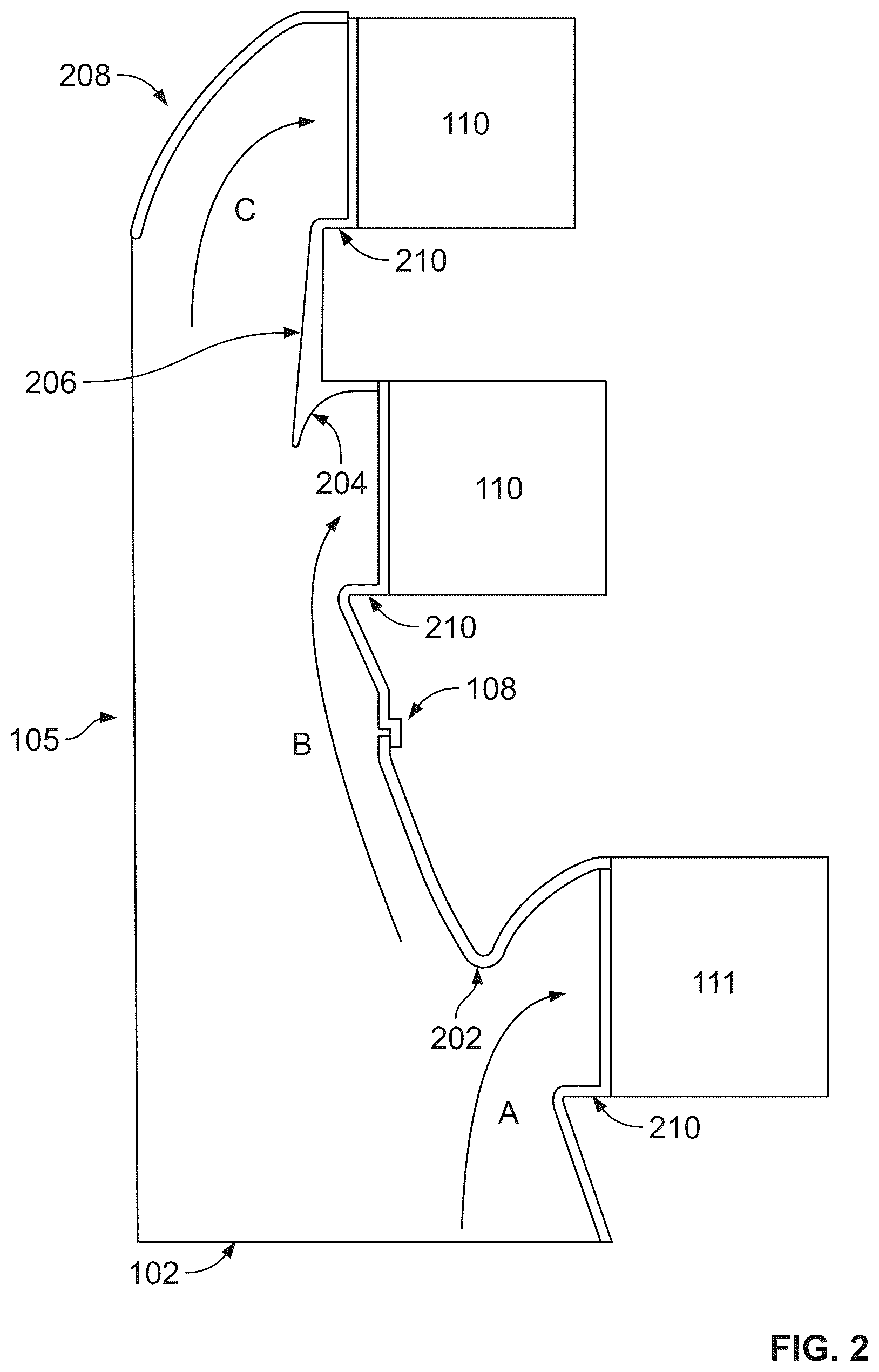 Patent US12328131 Figure 2 – Airflow arrangement in a wireless audio transceiver housing