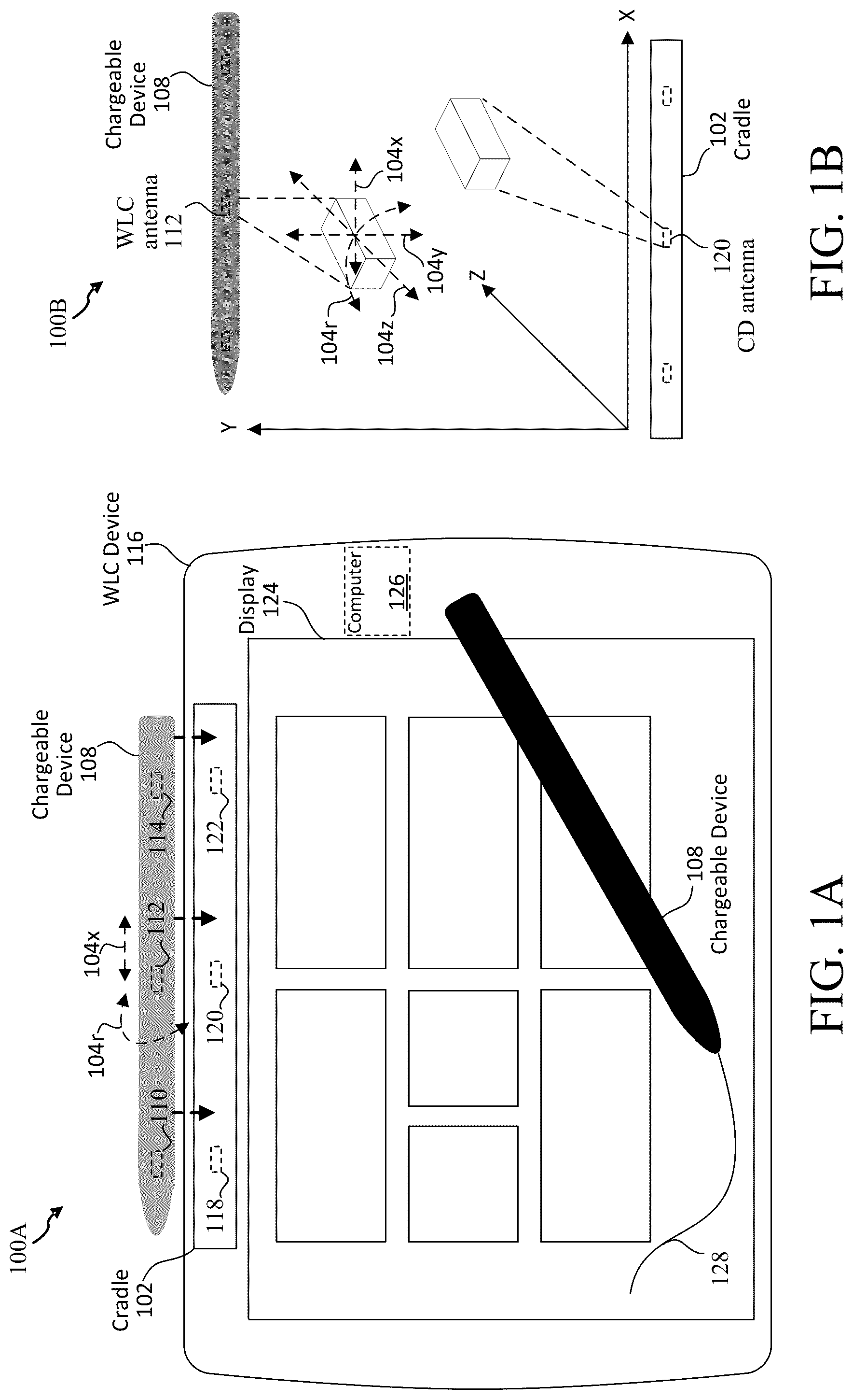 Patent US12328158 Figure 1 – Dynamically reconfigurable tuning for wireless power and data communications