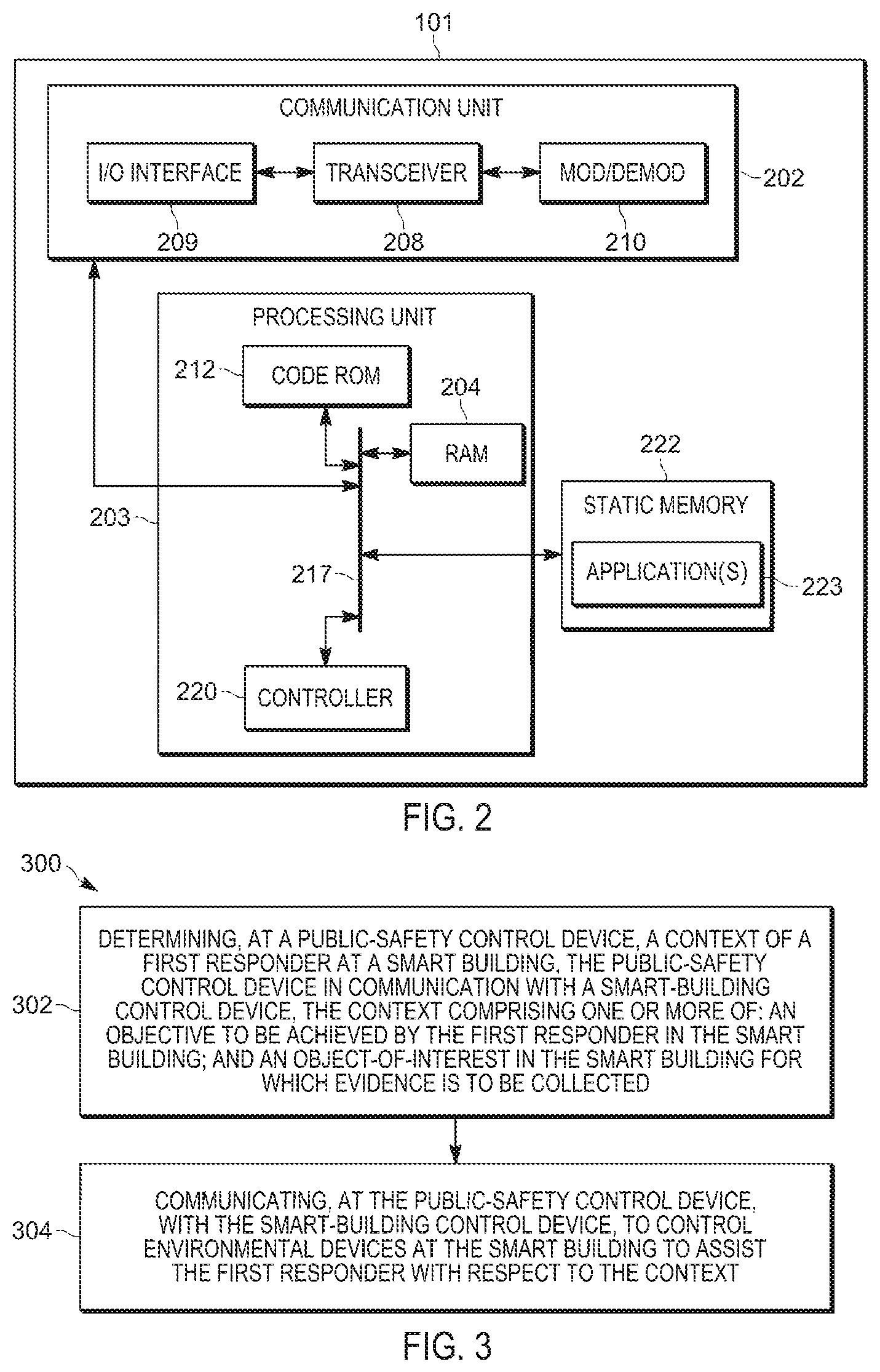 Patent US12328202 Figure 2 – Device, system and method for controlling environmental devices at a smart building to assist a first responder