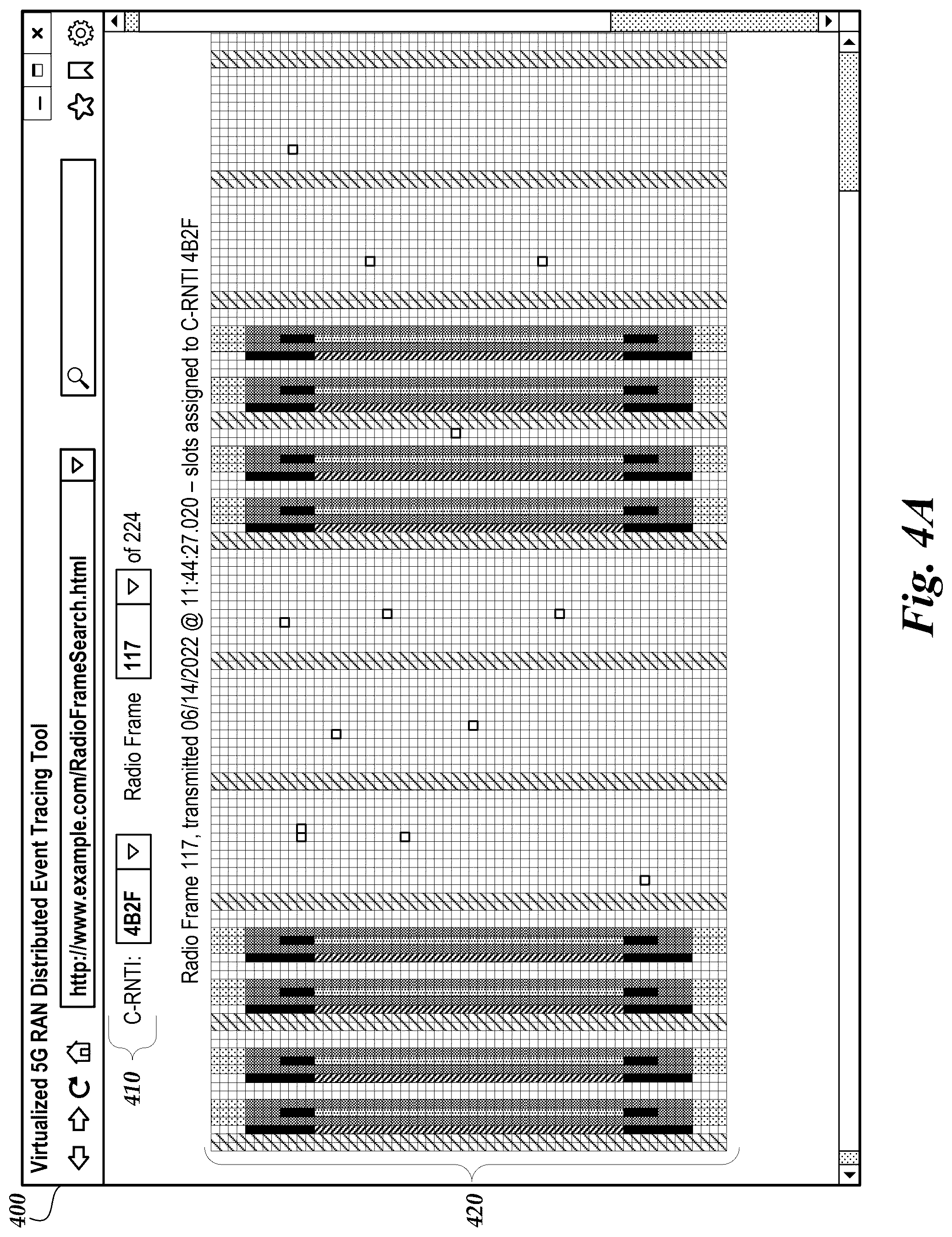 Patent US12328243 Figure 4 – Radio access network event tracing system