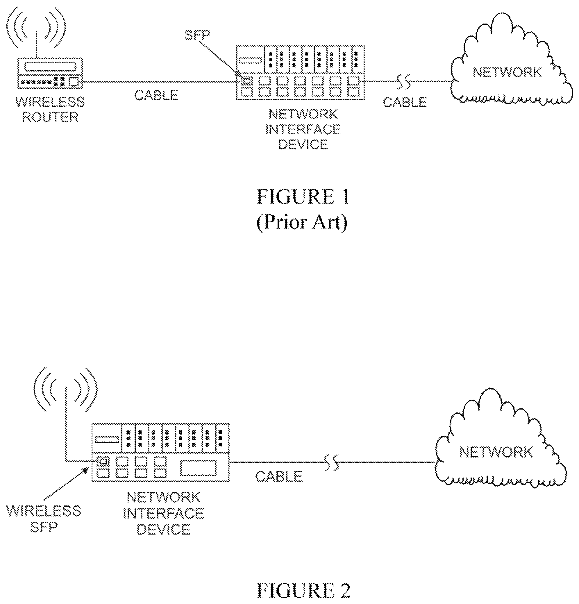 Patent US12328258 Figure 1 – Small form factor pluggable unit with wireless capabilities and methods, systems and devices utilizing same
