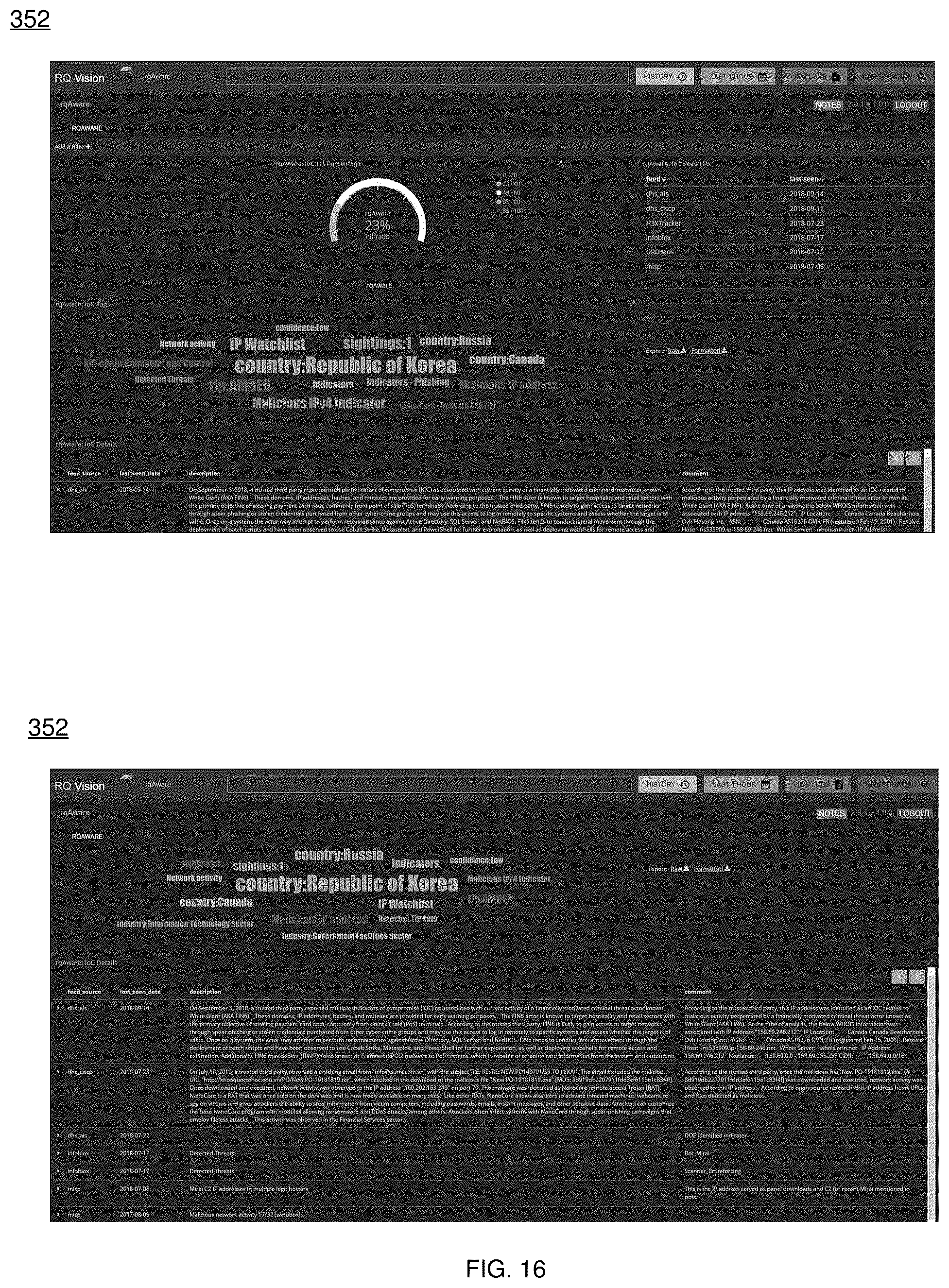Patent US12328342 Figure 16 – Threat mitigation system and method