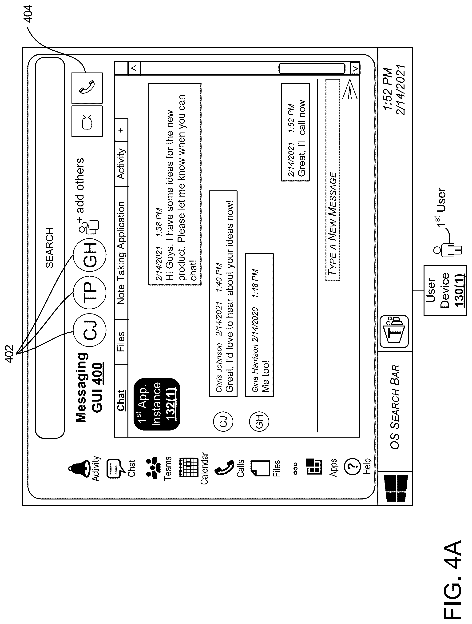 Patent US12328348 Figure 4 – Updating user-specific application instances based on collaborative object activity