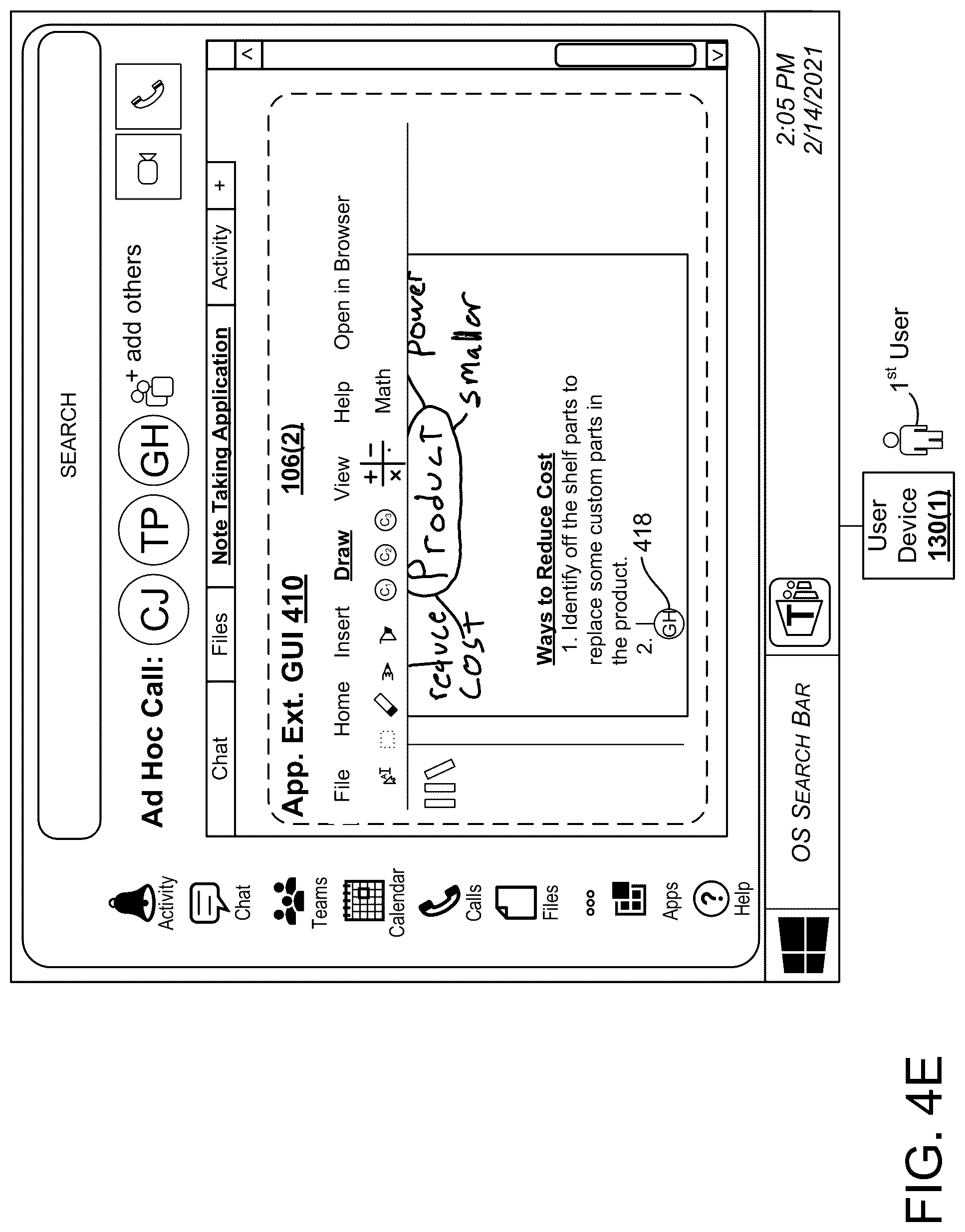 Patent US12328348 Figure 8 – Updating user-specific application instances based on collaborative object activity