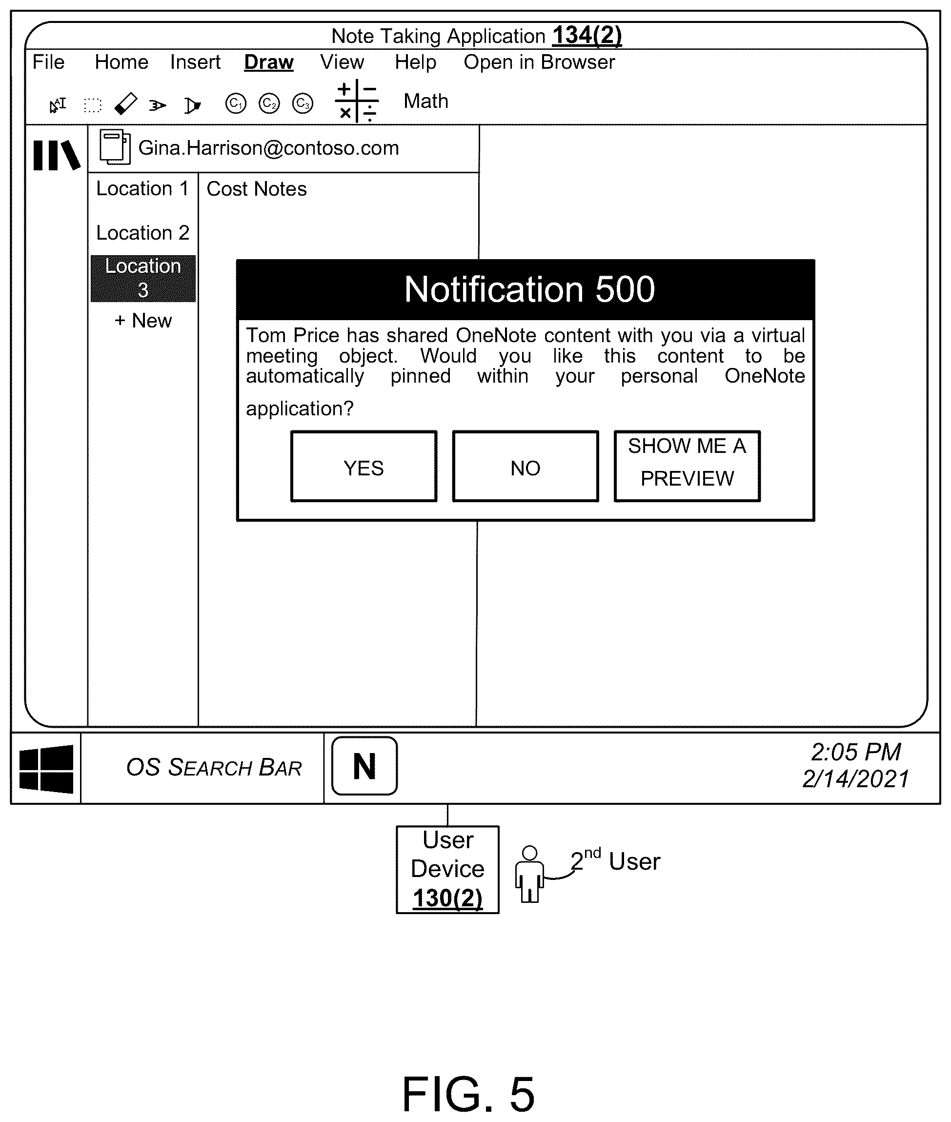 Patent US12328348 Figure 9 – Updating user-specific application instances based on collaborative object activity