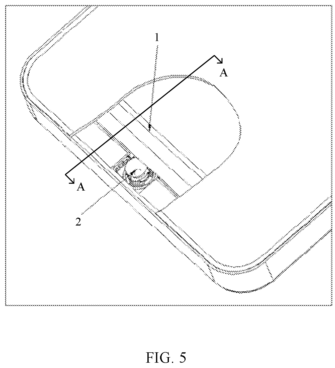 Patent US12328403 Figure 5 – Full-screen electronic device