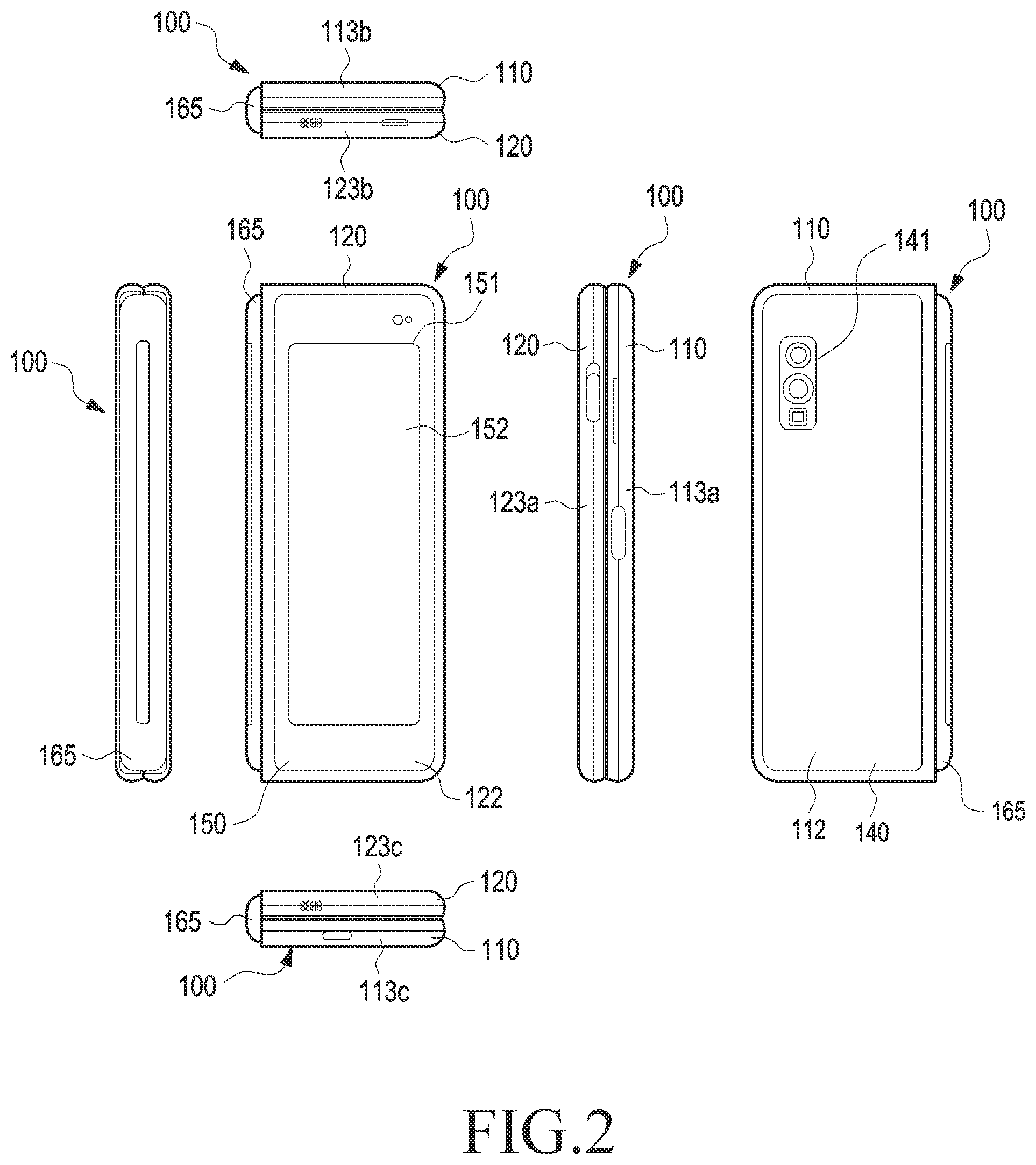 Patent US12328404 Figure 2 – Electronic device including elastic member