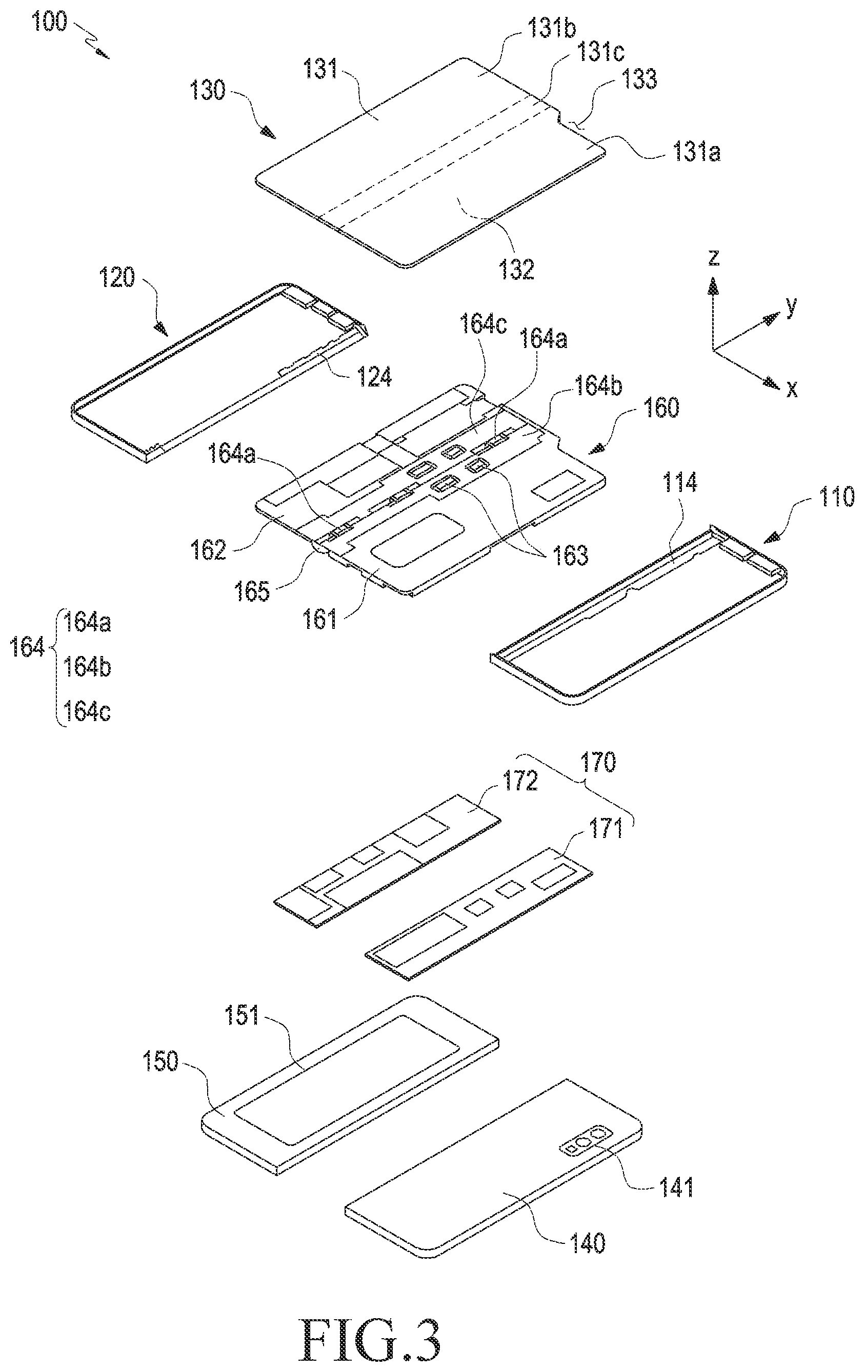 Patent US12328404 Figure 3 – Electronic device including elastic member