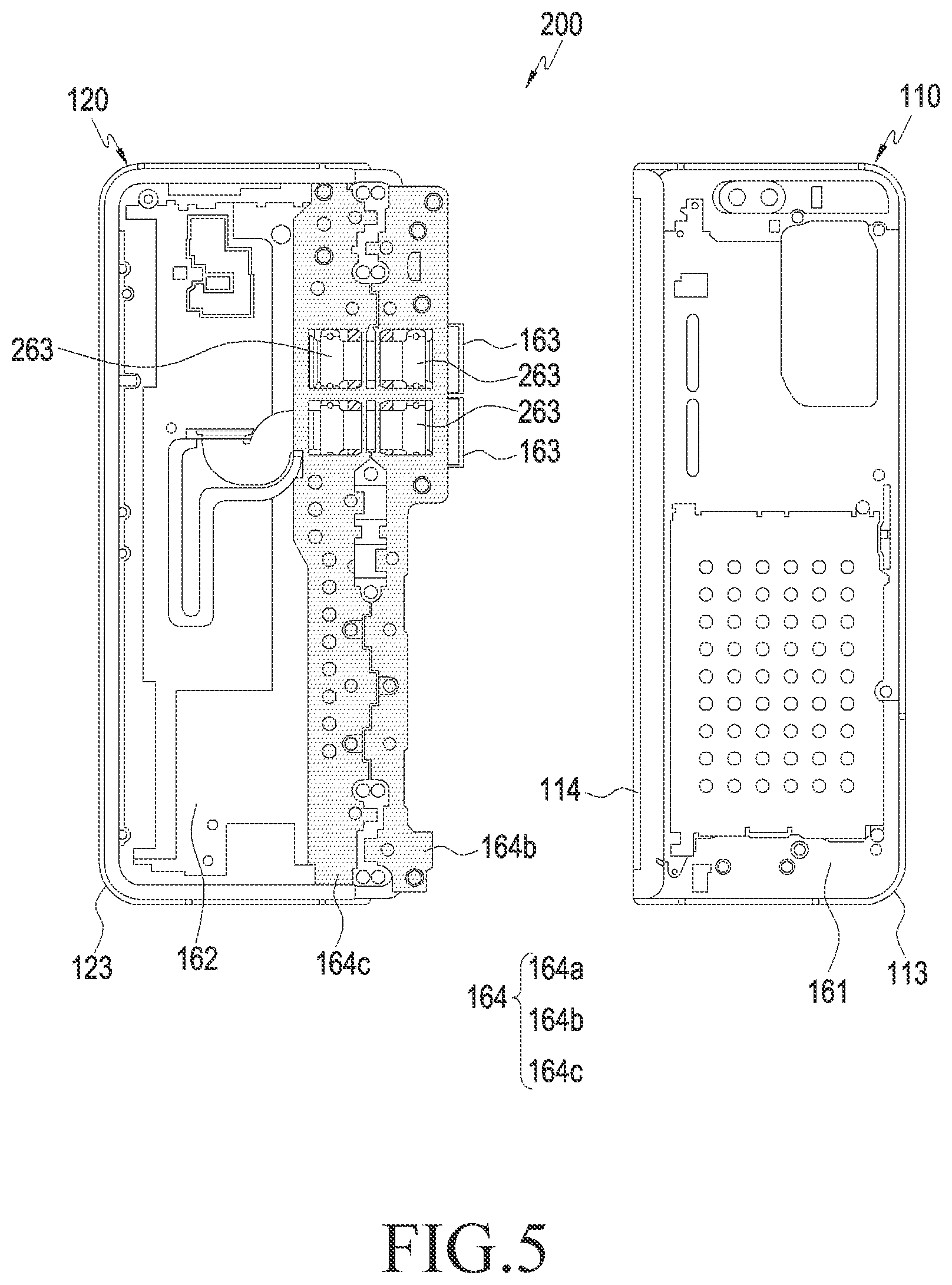 Patent US12328404 Figure 5 – Electronic device including elastic member