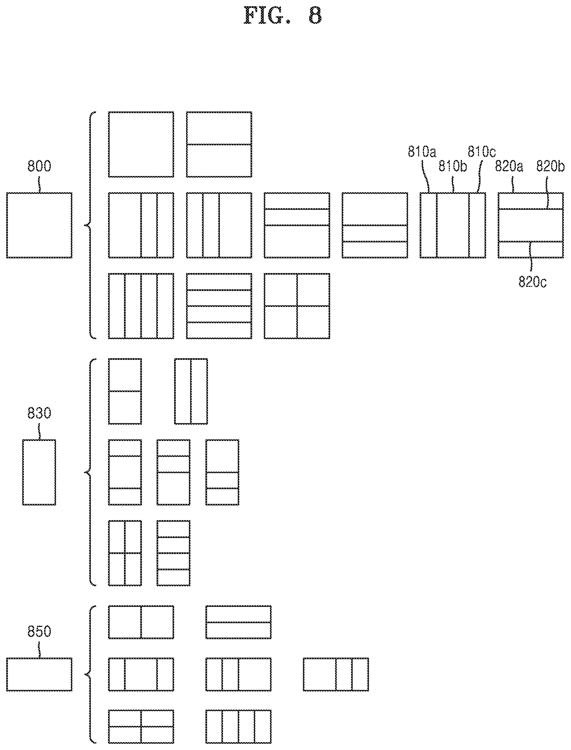 Patent US12328443 Figure 8 – Encoding and decoding method and device for determining a decoding order between a left and a right lower blocks