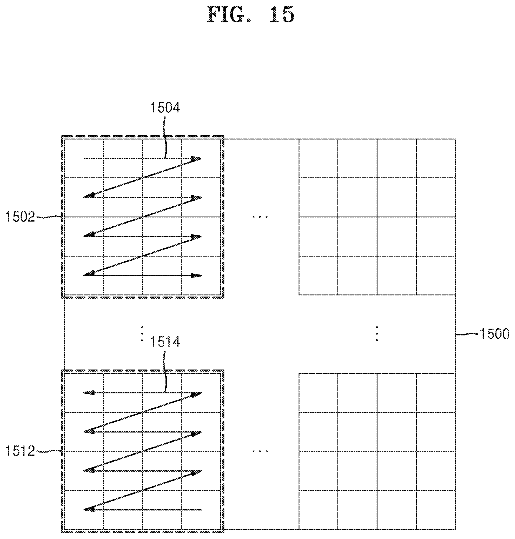 Patent US12328443 Figure 15 – Encoding and decoding method and device for determining a decoding order between a left and a right lower blocks