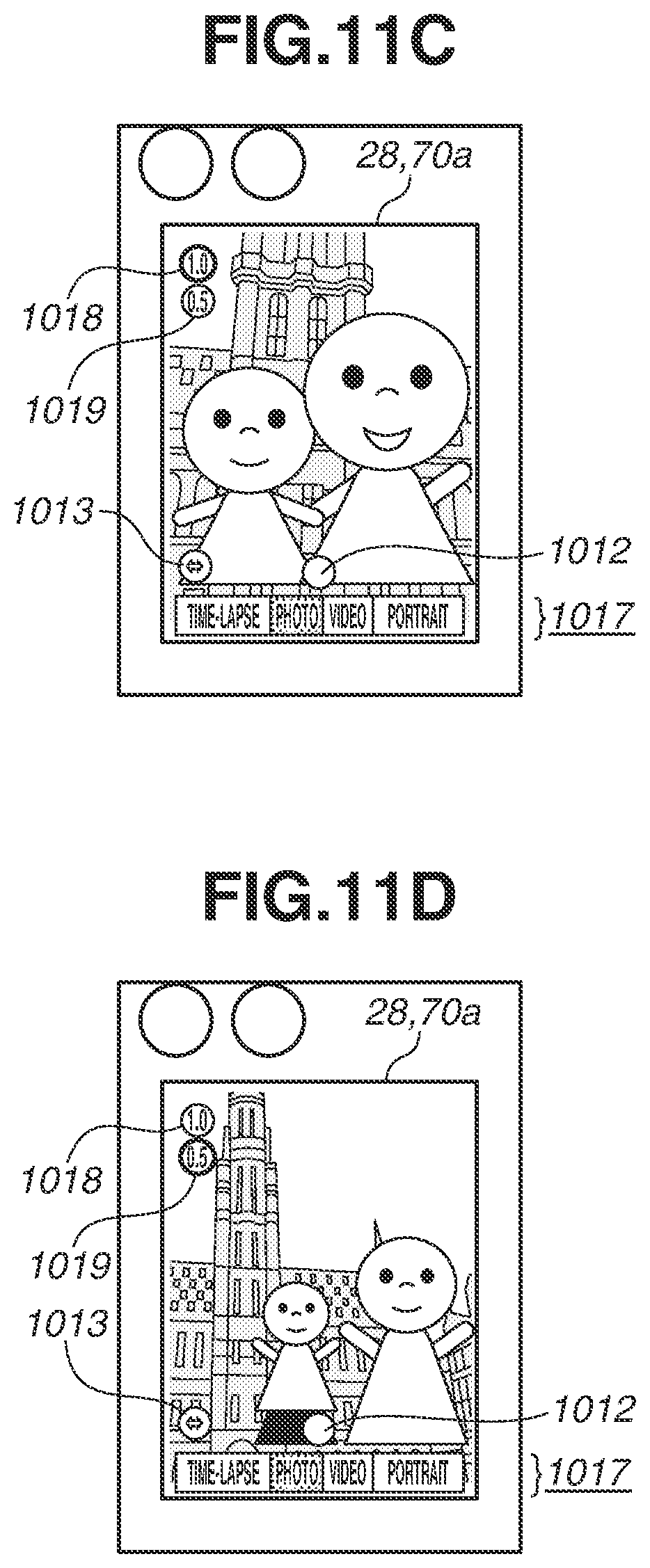Patent US12328490 Figure 18 – Electronic device with zoom control