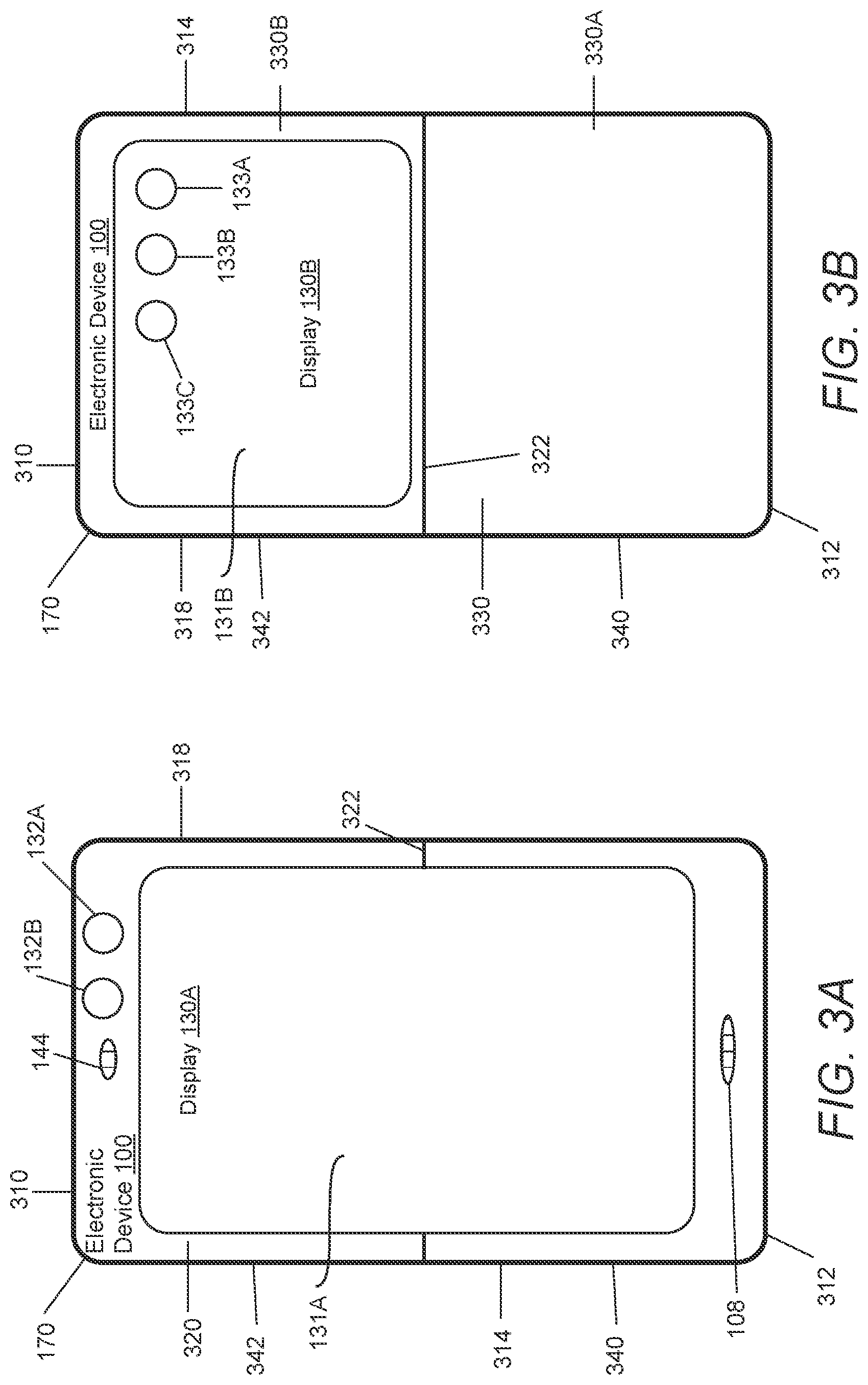 Patent US12328500 Figure 3 – Multi-camera electronic device with automatic image capture based on gesture detection
