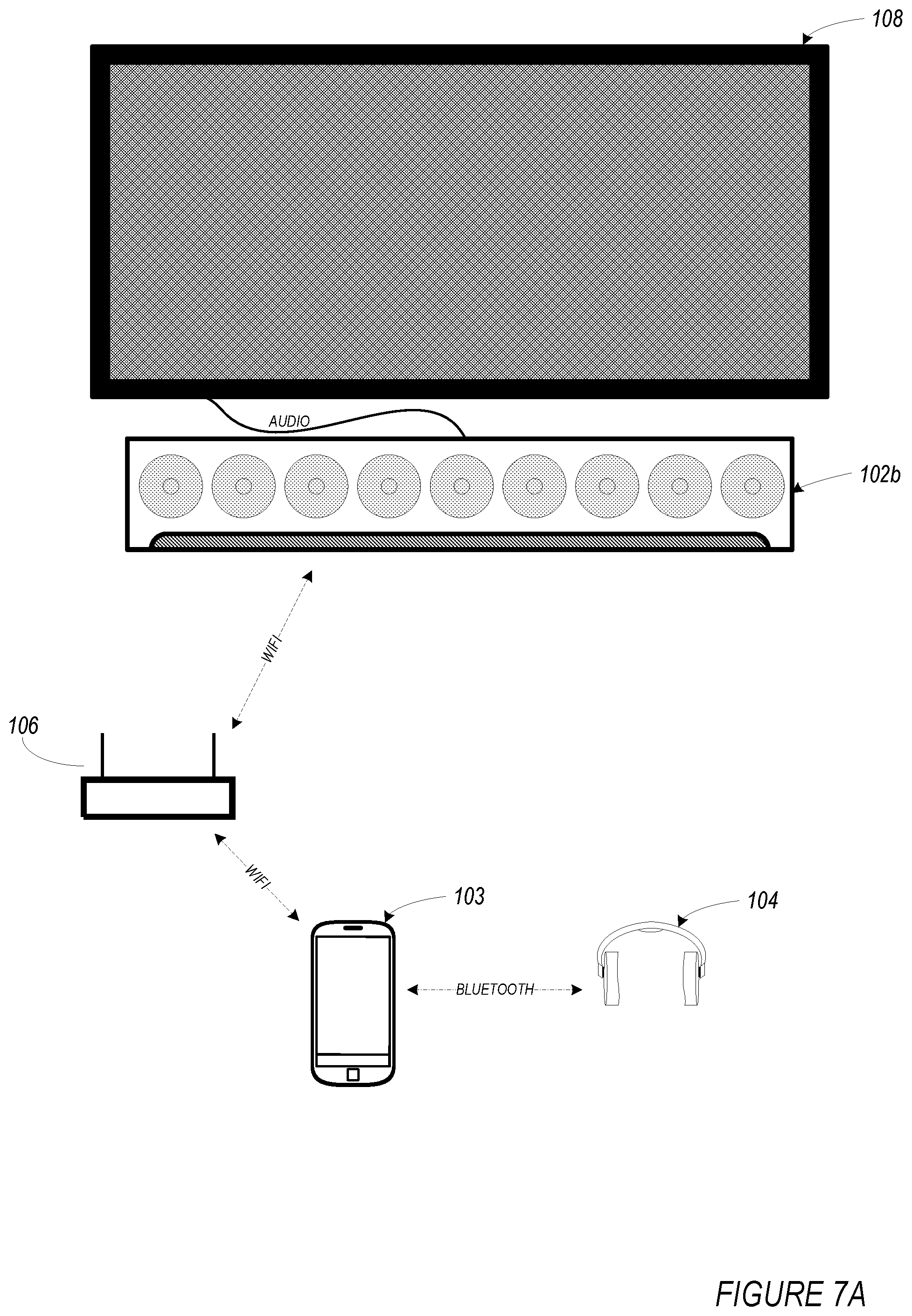 Patent US12328543 Figure 9 – Headphone interaction with media playback system