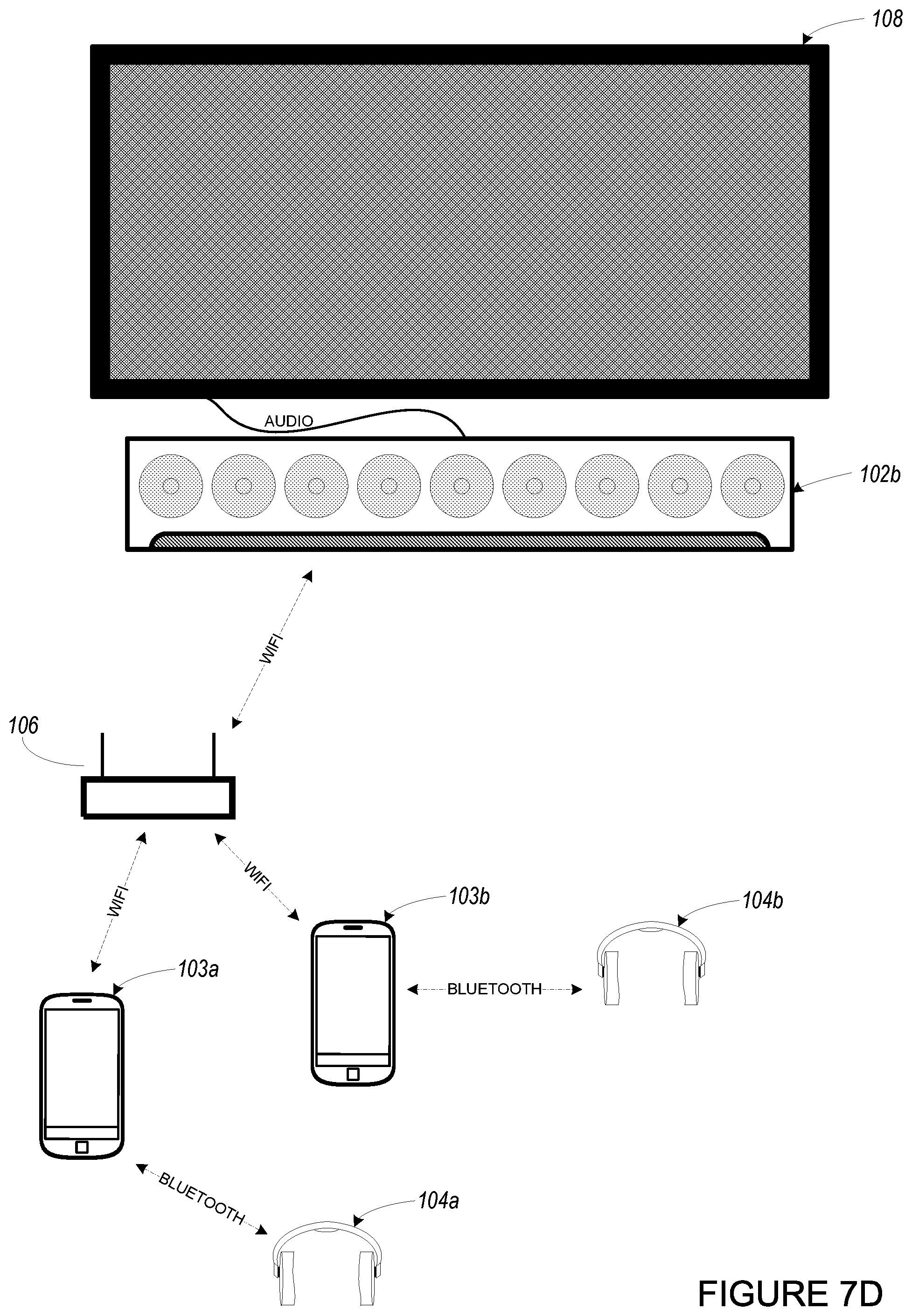 Patent US12328543 Figure 12 – Headphone interaction with media playback system