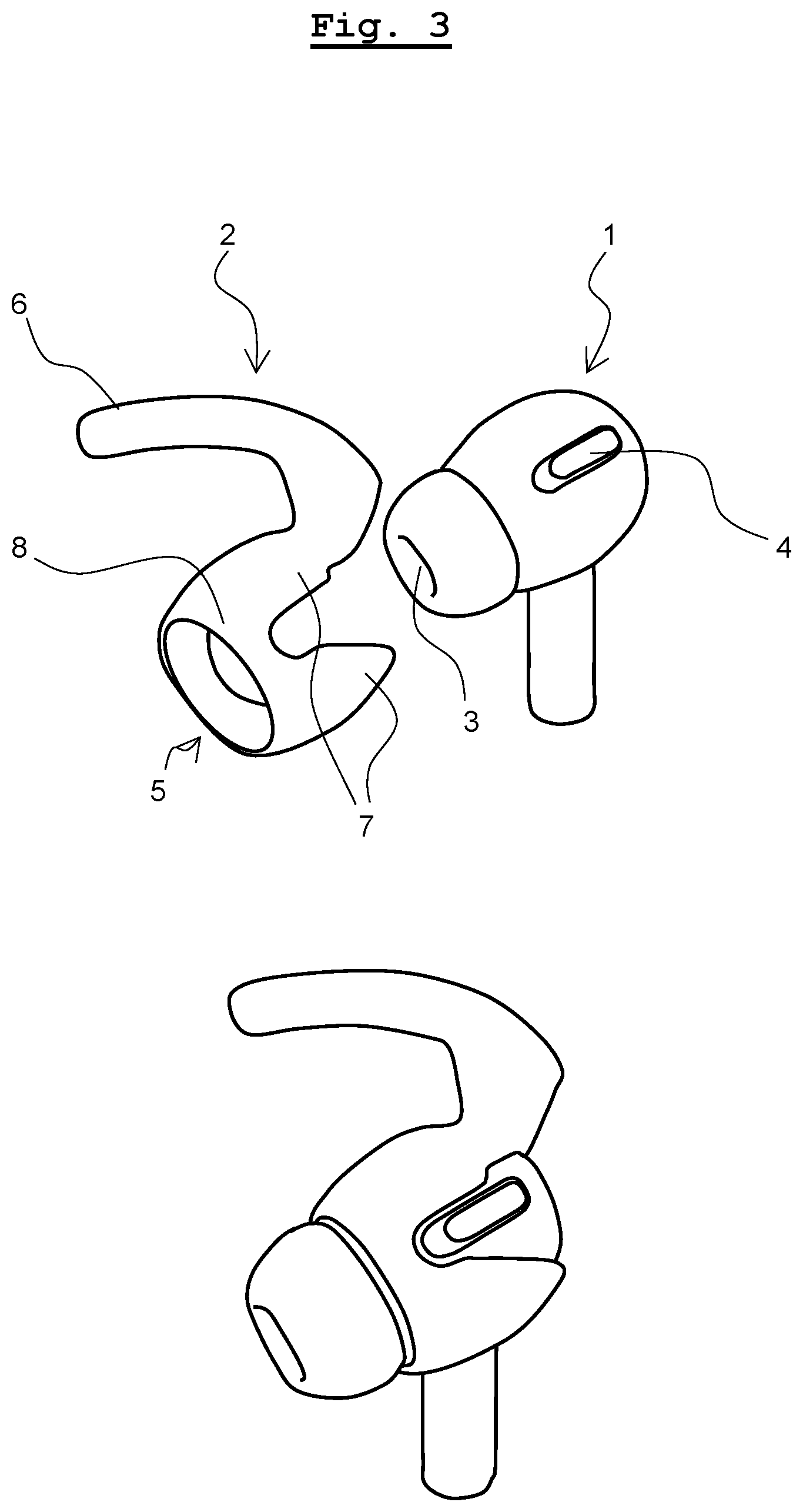 Patent US12328544 Figure 3 – Adapter for an earphone