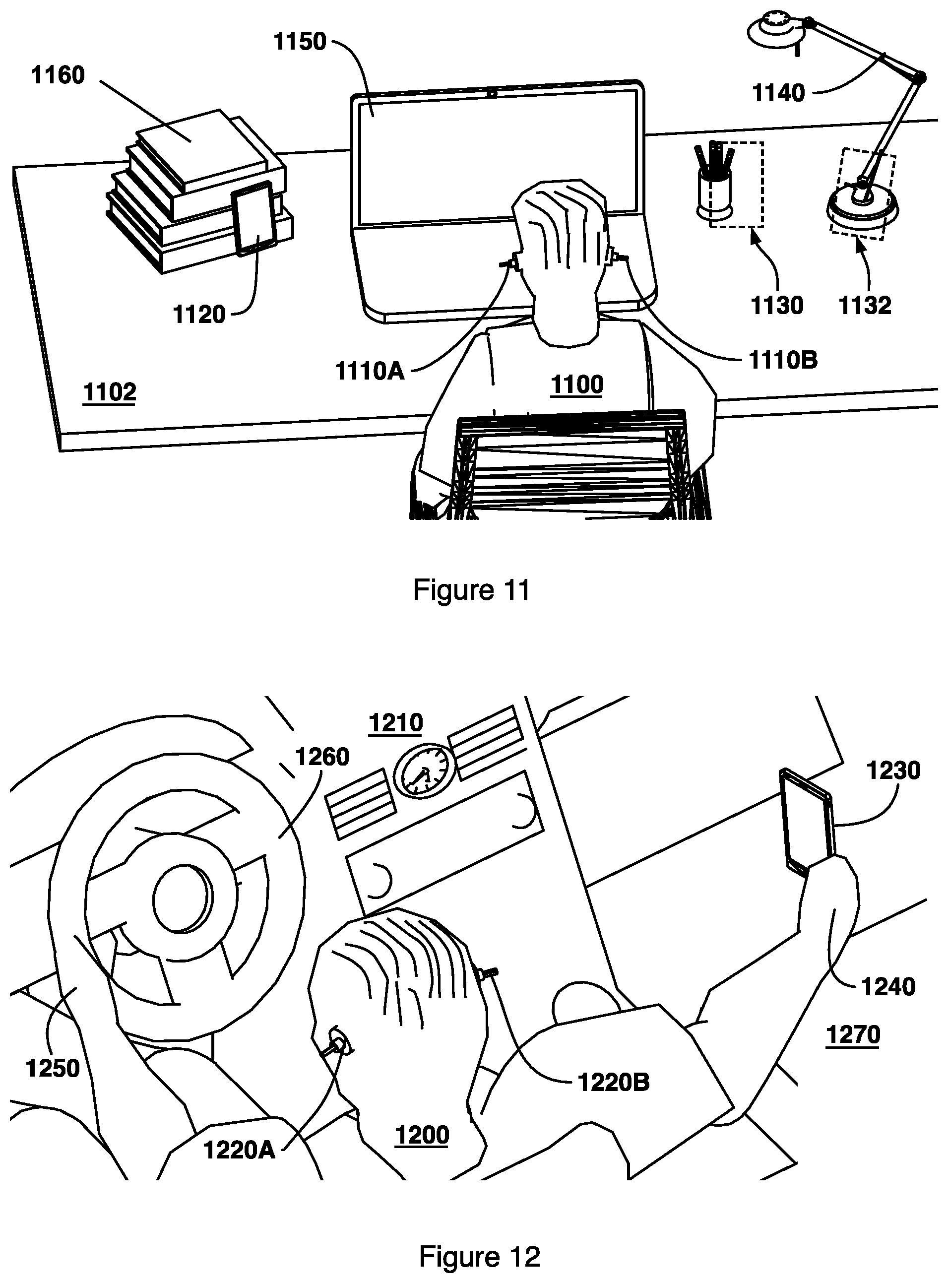 Patent US12328563 Figure 10 – Wearable electronic device (WED) plays sound processed with a room impulse response (RIR)
