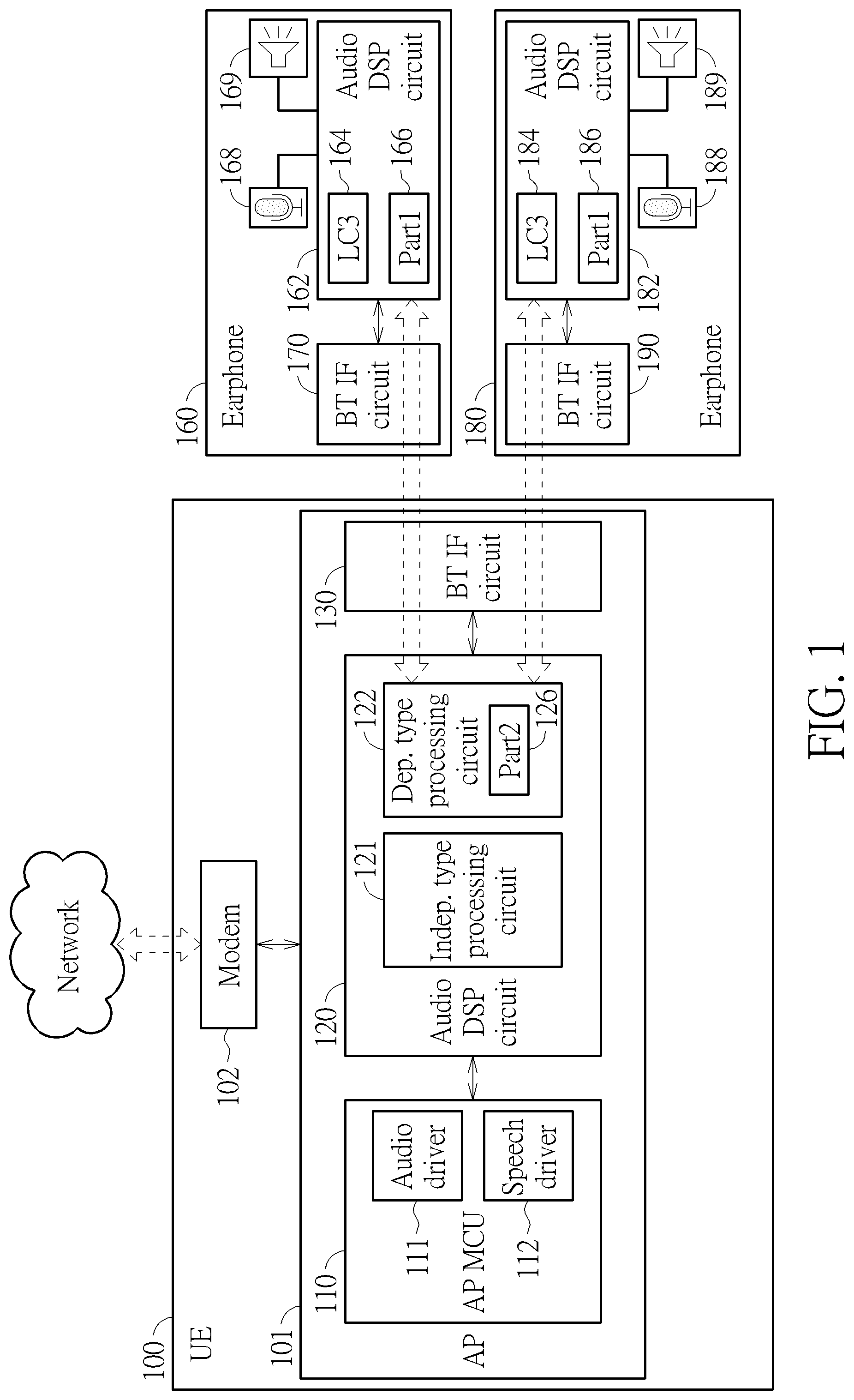 Patent US12328564 Figure 1 – Method and apparatus for performing audio enhancement with aid of timing control