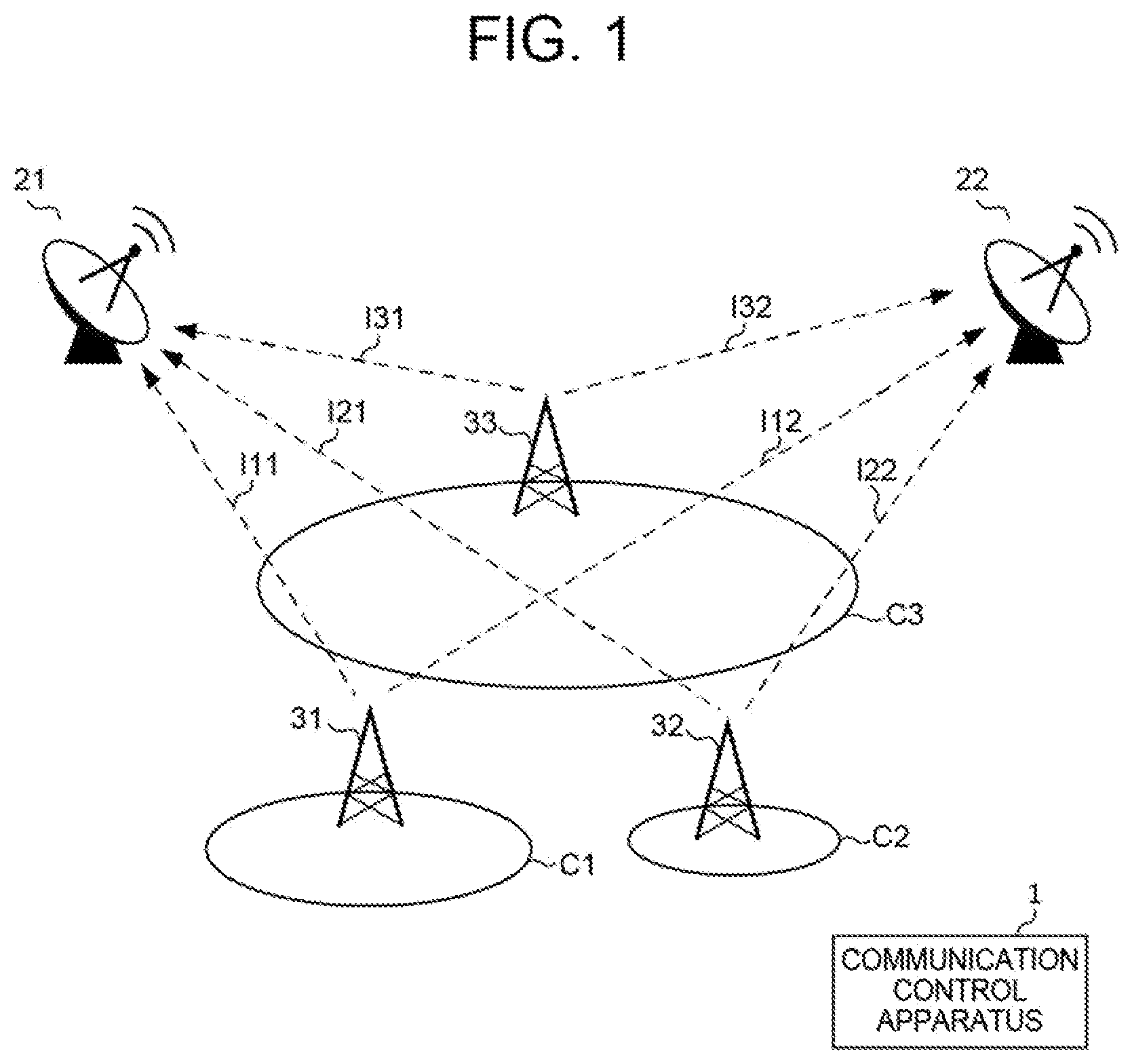 Patent US12328594 Figure 1 – Method and apparatus for determining base stations to be deployed based on interference values to stationary communication stations