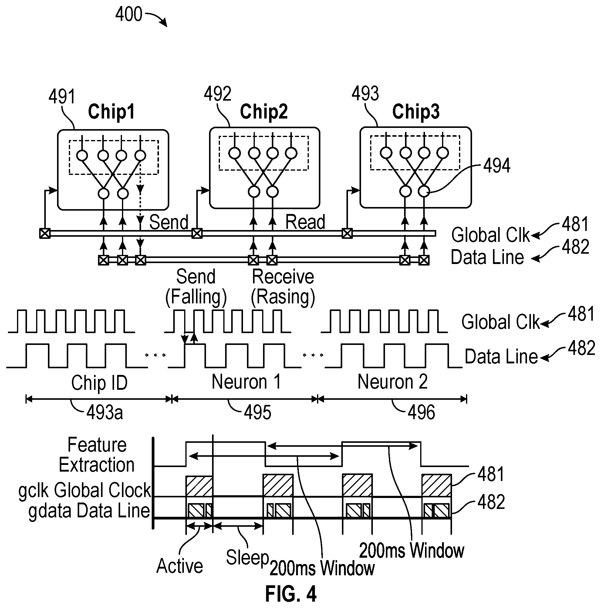 Patent US12328649 Figure 4 – Optimization of edge computing distributed neural processor for wearable devices