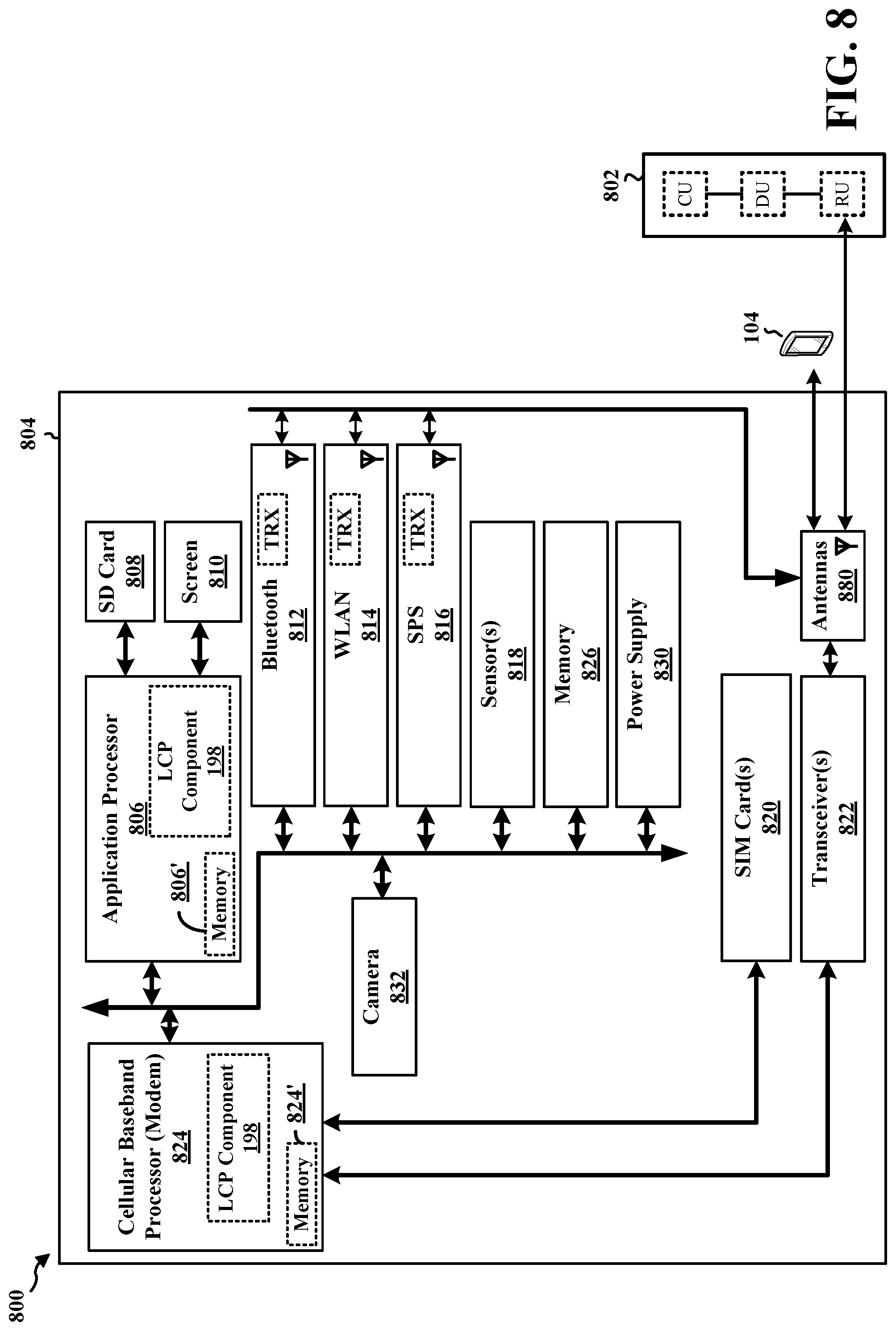 Patent US12328753 Figure 8 – Logical channel prioritization for data
