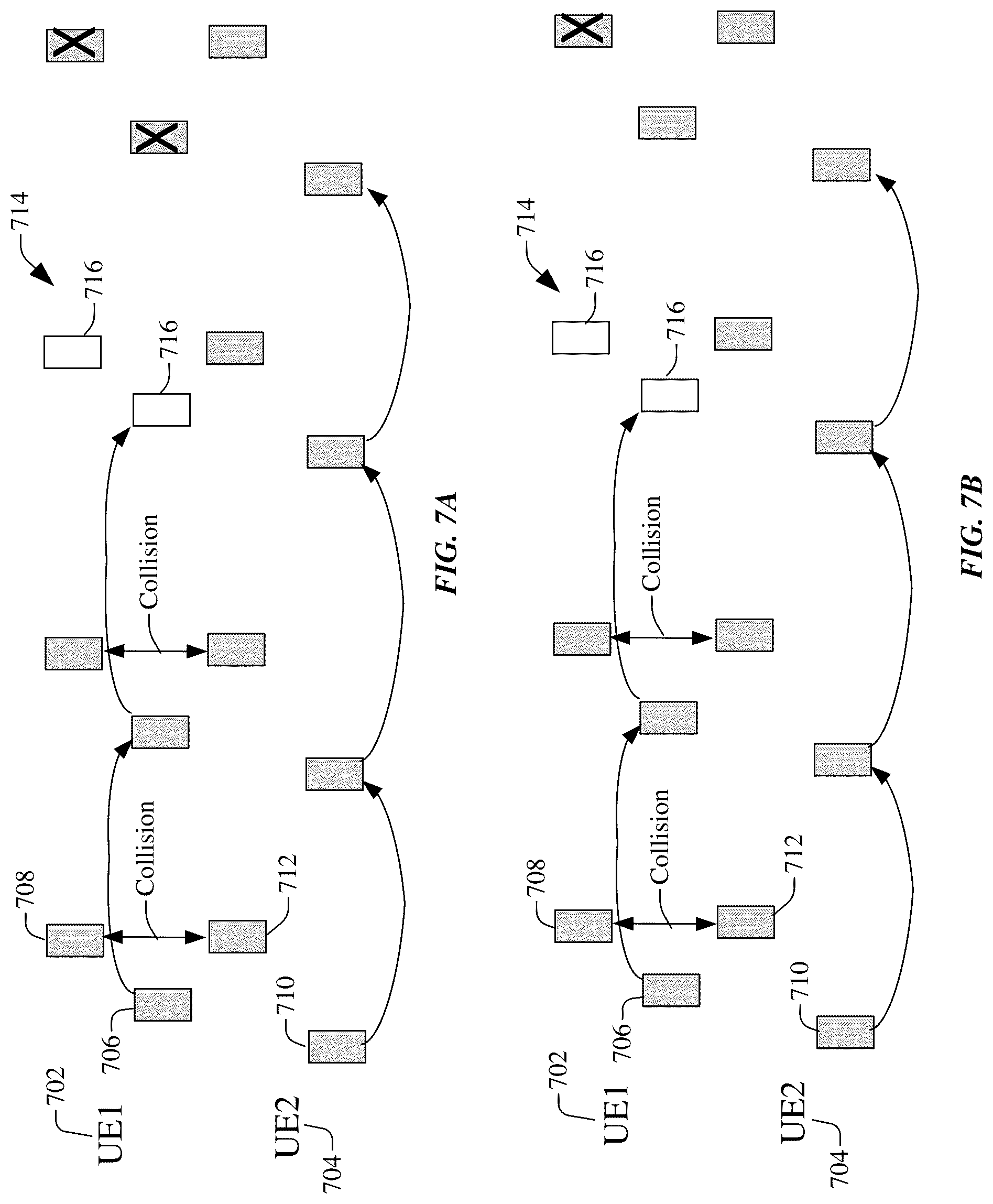 Patent US12328761 Figure 6 – Schemes to avoid periodic resource collisions