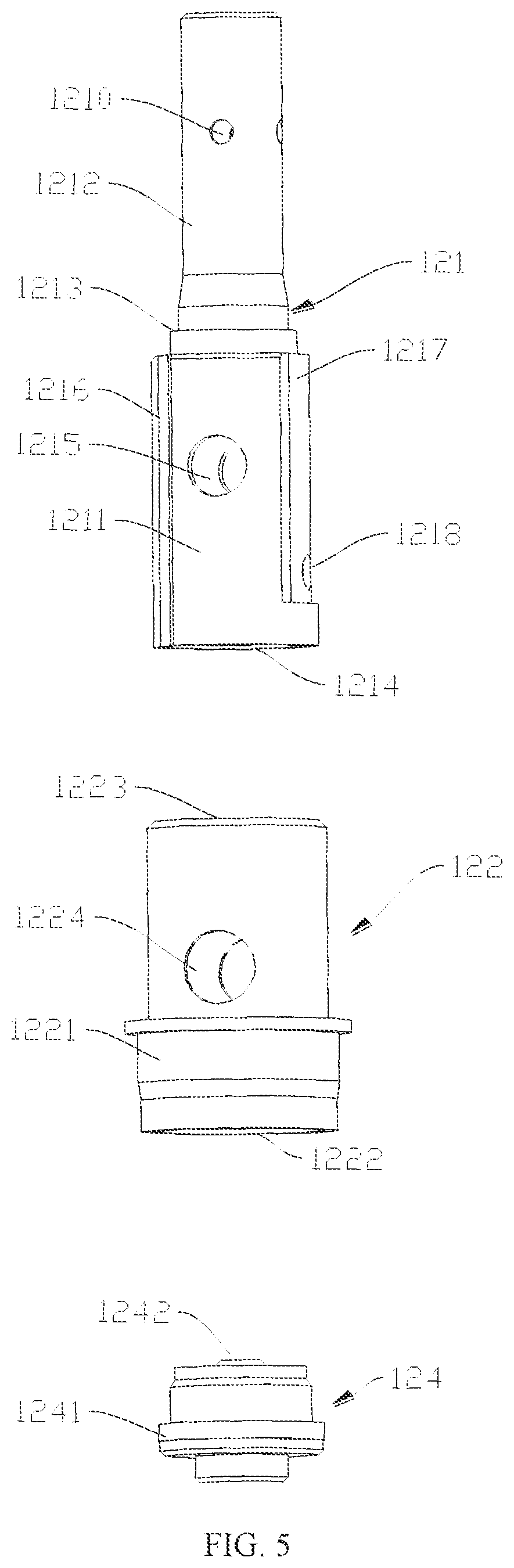 Patent US12328798 Figure 5 – Atomizer capable of preventing liquid leakage caused by air inside a liquid reservoir and electronic cigarette with the same