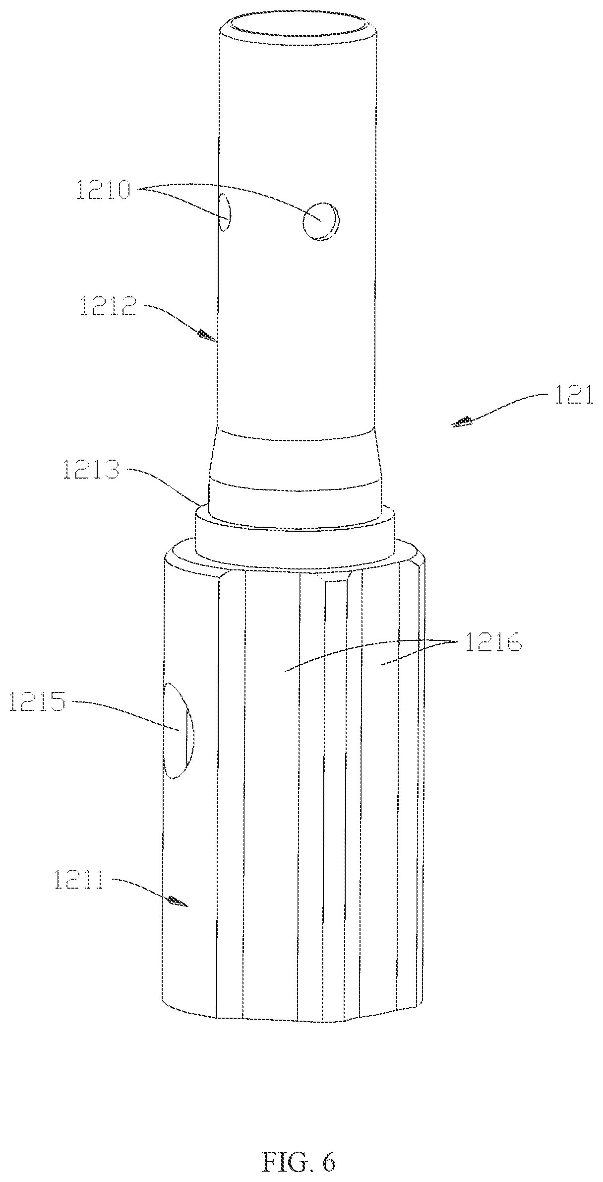Patent US12328798 Figure 6 – Atomizer capable of preventing liquid leakage caused by air inside a liquid reservoir and electronic cigarette with the same