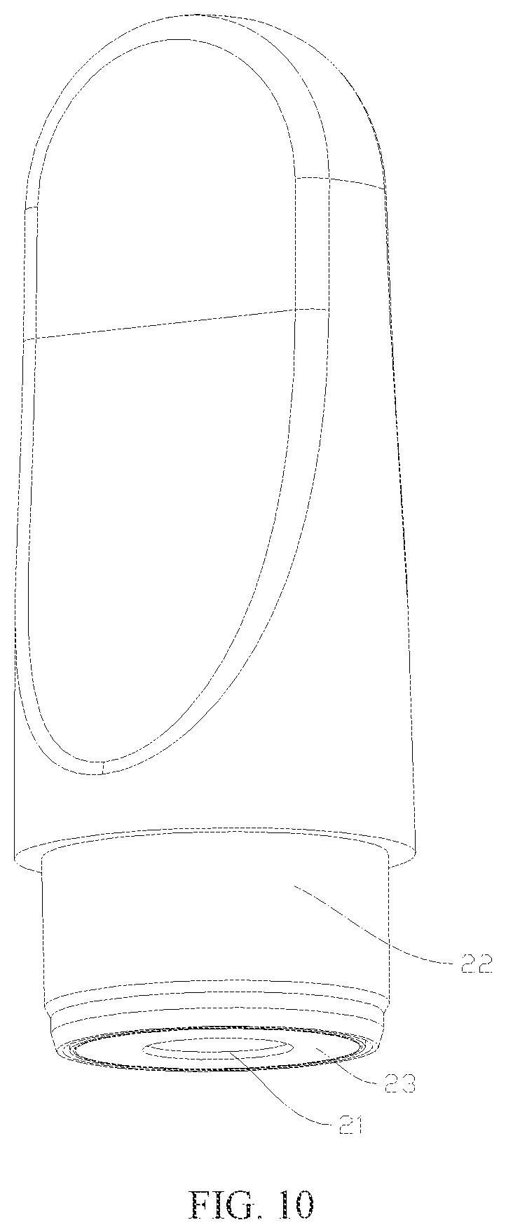 Patent US12328798 Figure 10 – Atomizer capable of preventing liquid leakage caused by air inside a liquid reservoir and electronic cigarette with the same