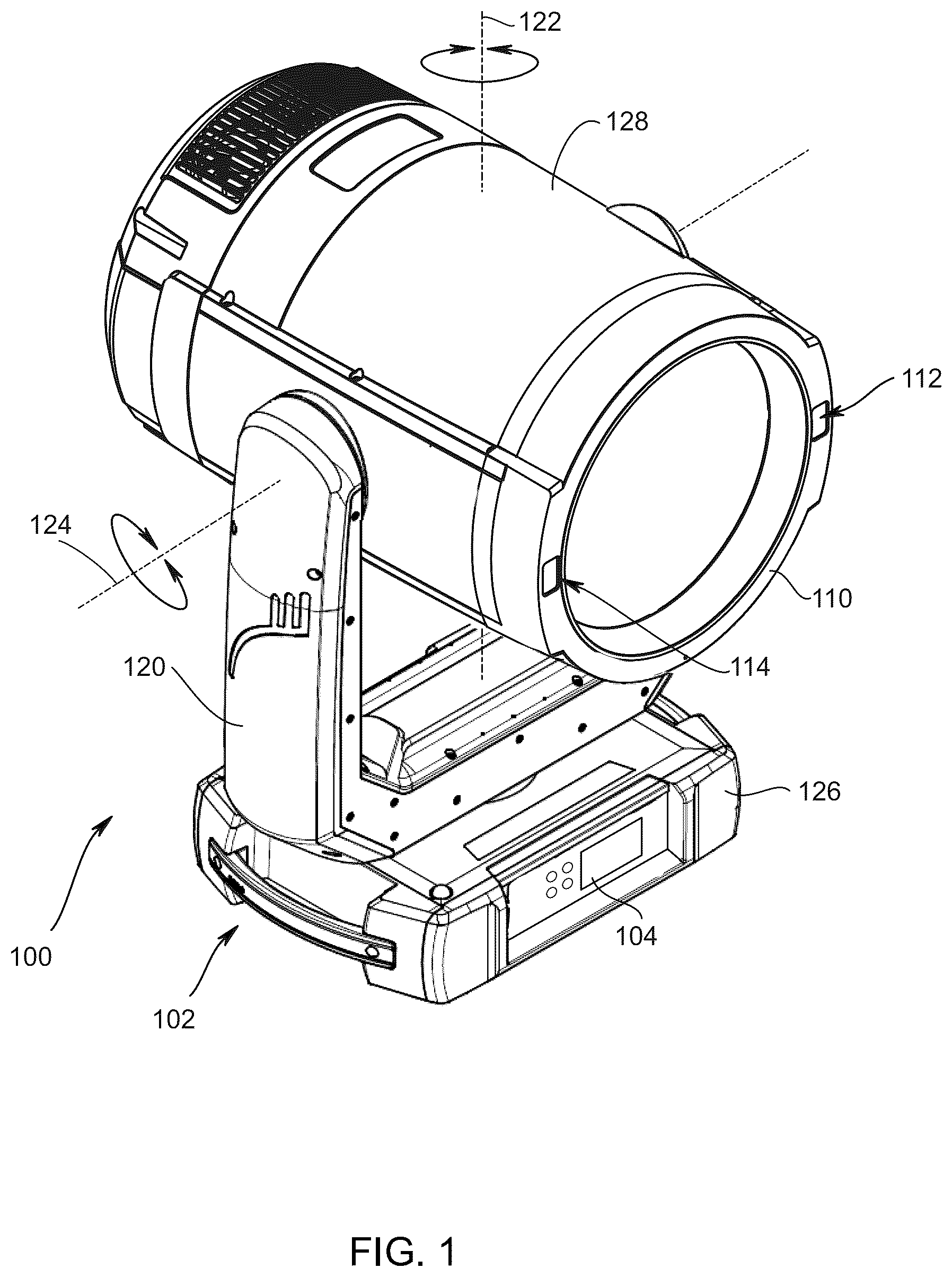 Patent US12328802 Figure 1 – Range sensing and safety system for a luminaire