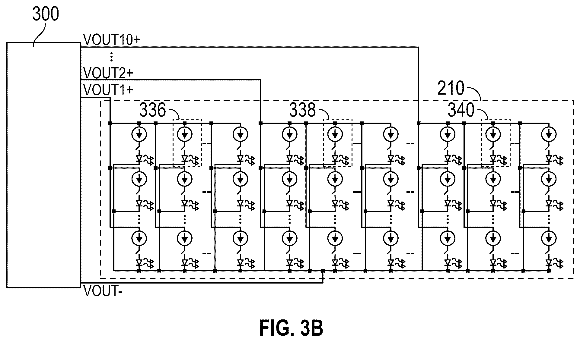 Patent US12328803 Figure 4 – Multiple power supply circuit for LED array