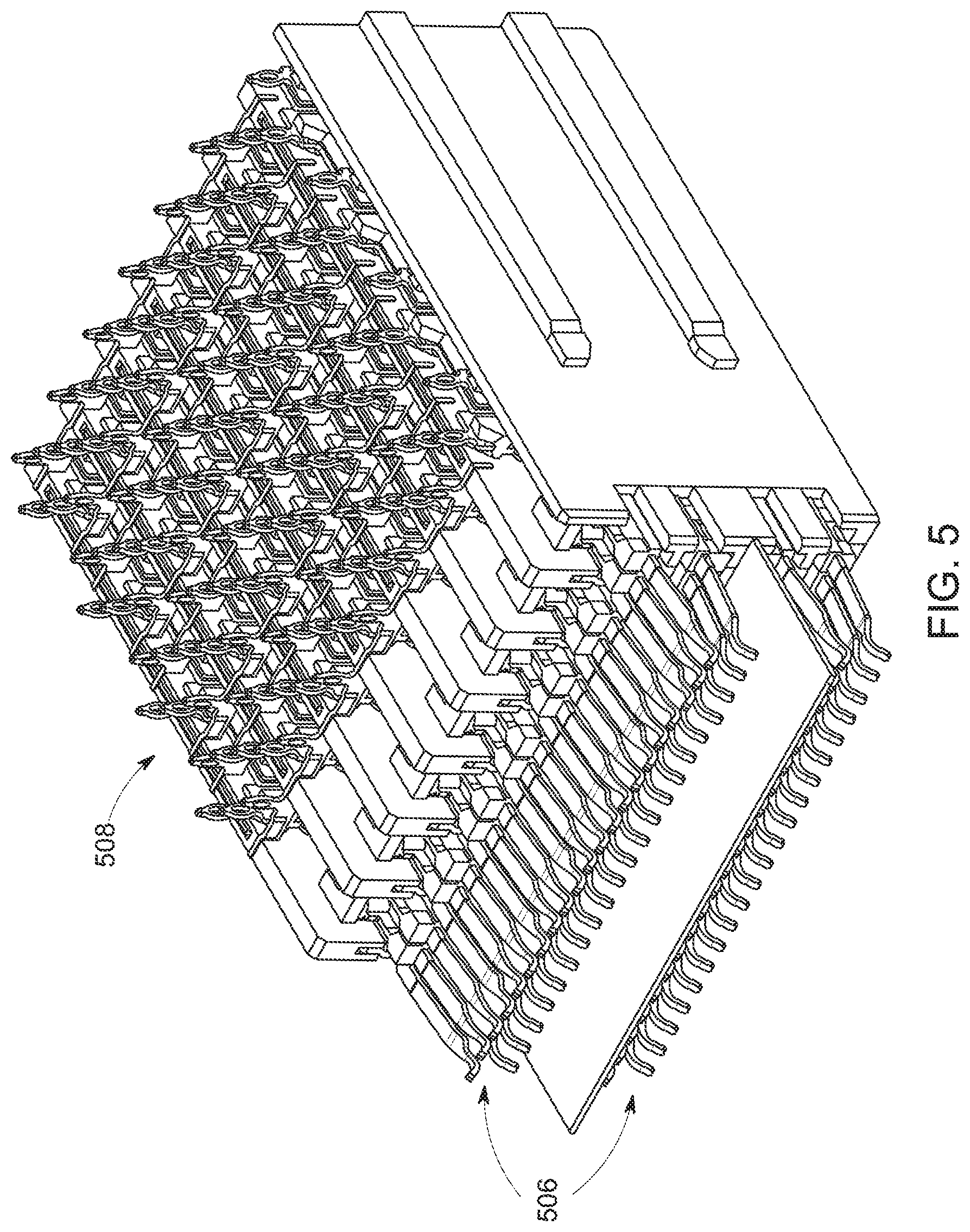 Patent US12328812 Figure 5 – Connector and printed circuit board with surface ground plane