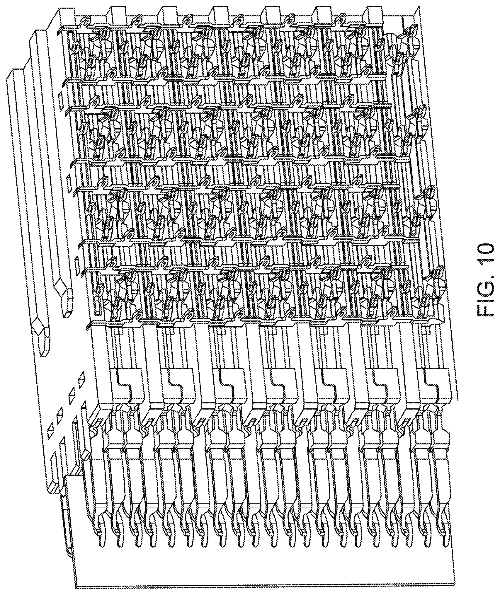 Patent US12328812 Figure 10 – Connector and printed circuit board with surface ground plane