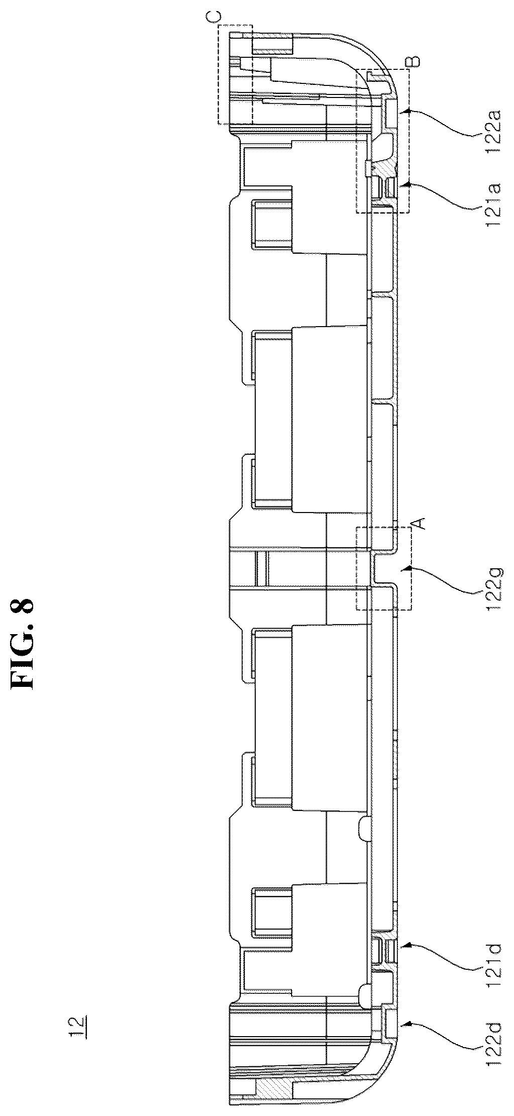 Patent US12328829 Figure 8 – Display device